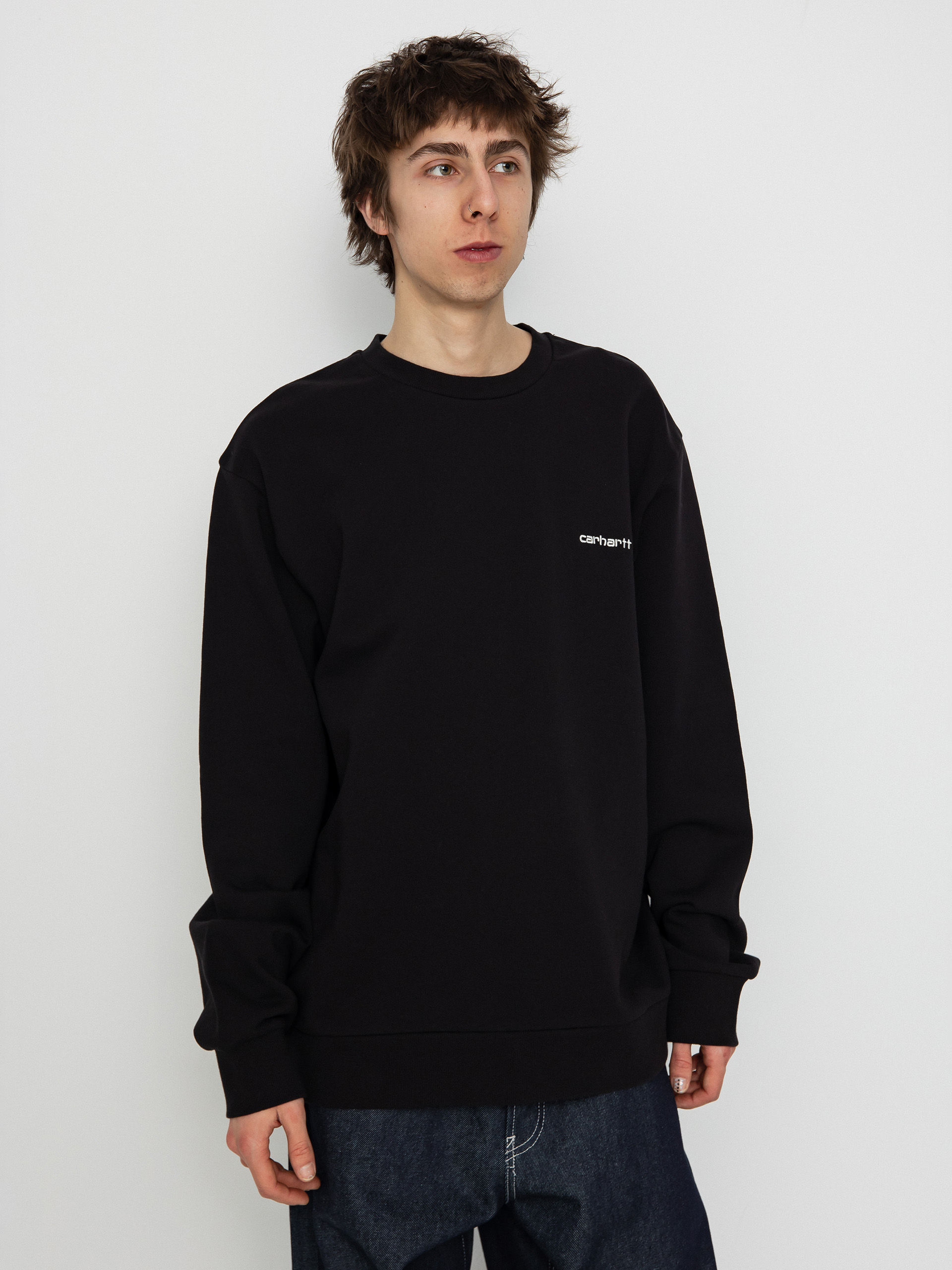 Bluza Carhartt WIP Script Embroidery (black/white)