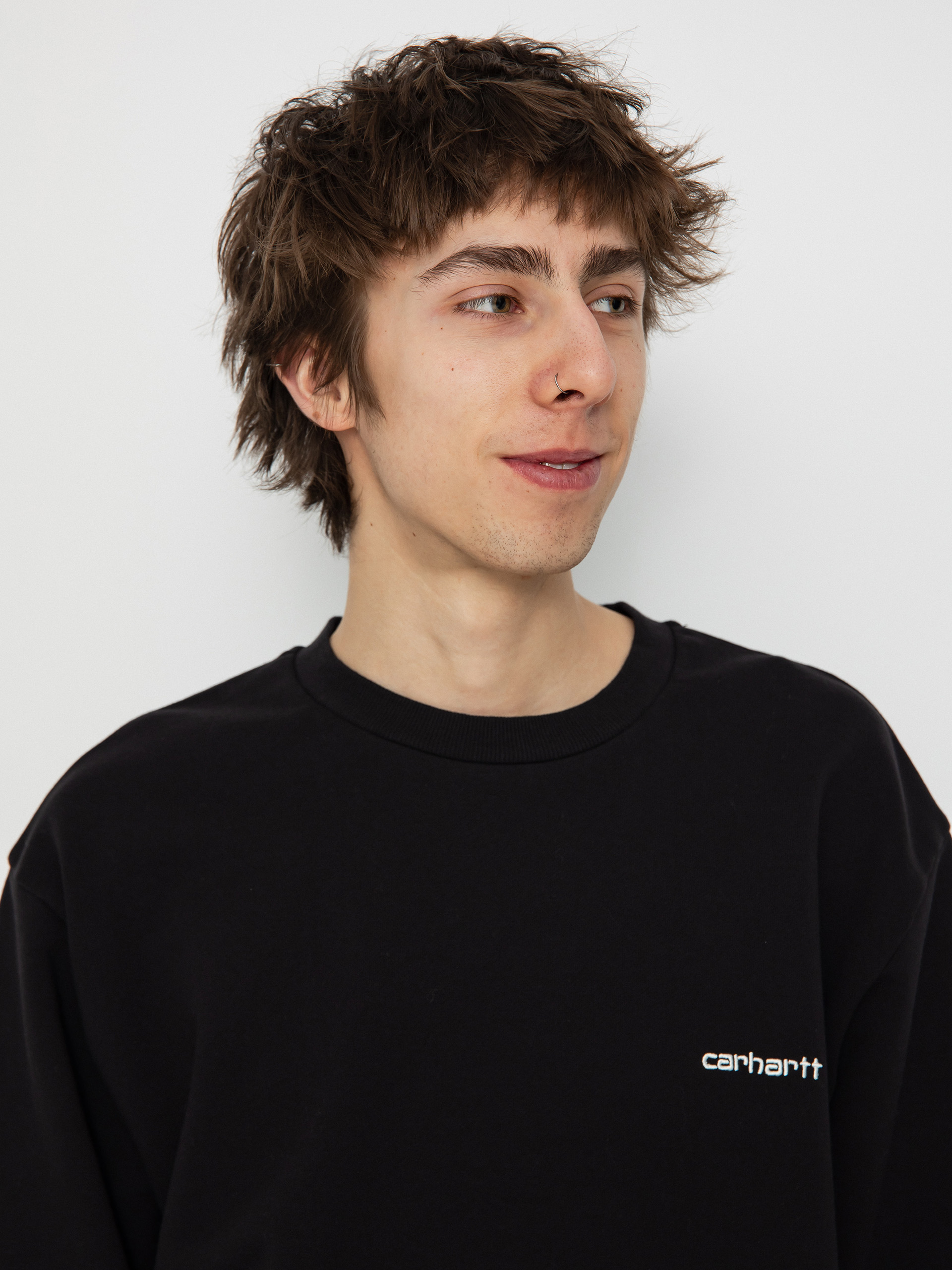 Bluza Carhartt WIP Script Embroidery (black/white)