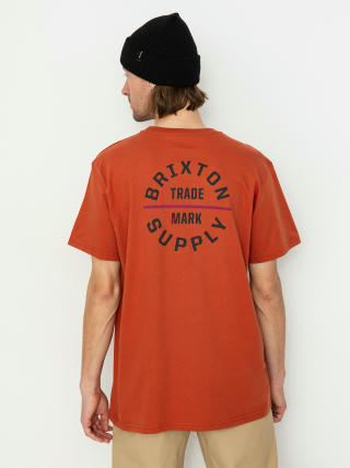 T-shirt Brixton Oath V Stt (terracotta/washed black/cranbe)