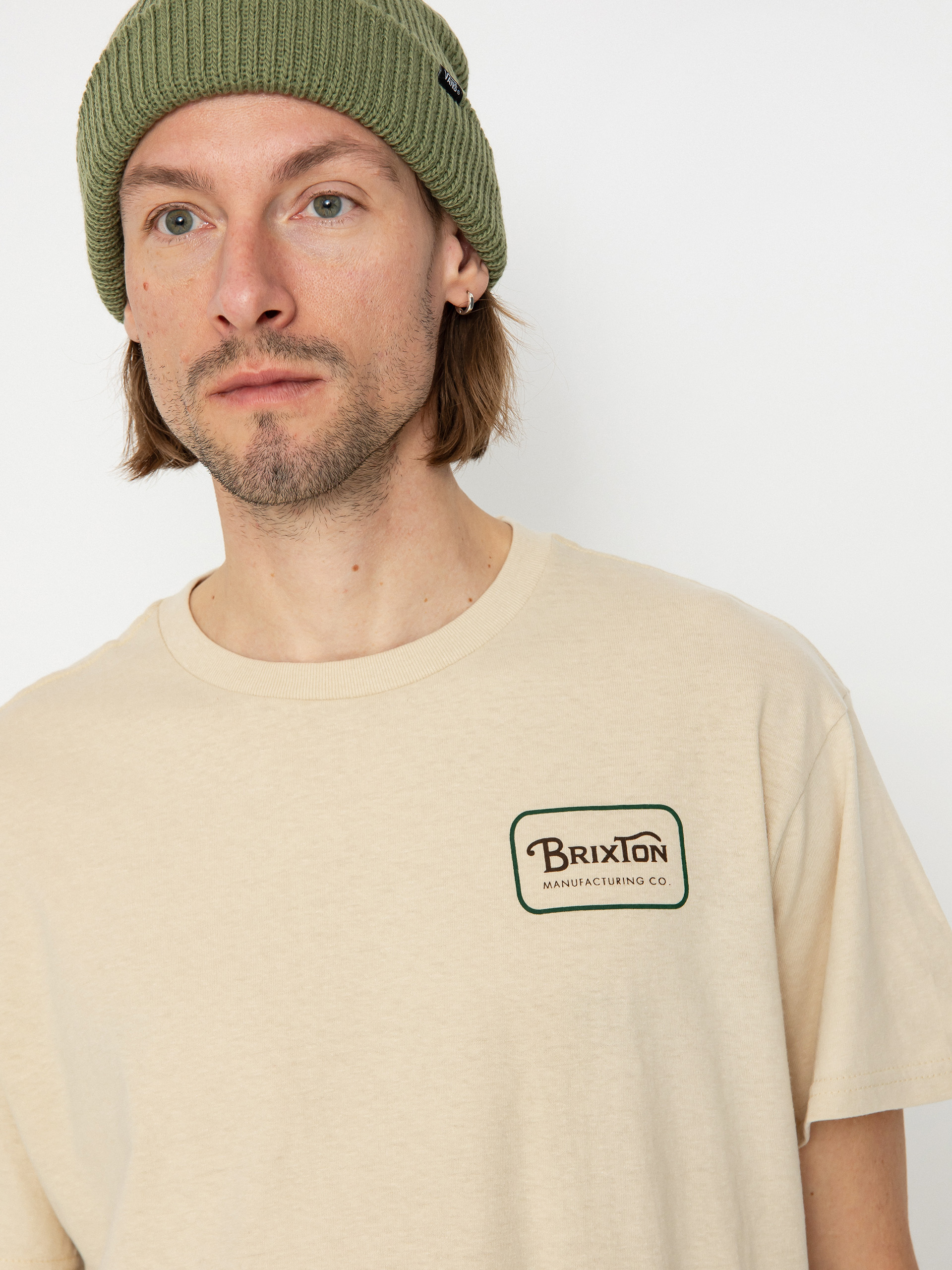 T-shirt Brixton Grade Stt (cream/trekking green/sepia)