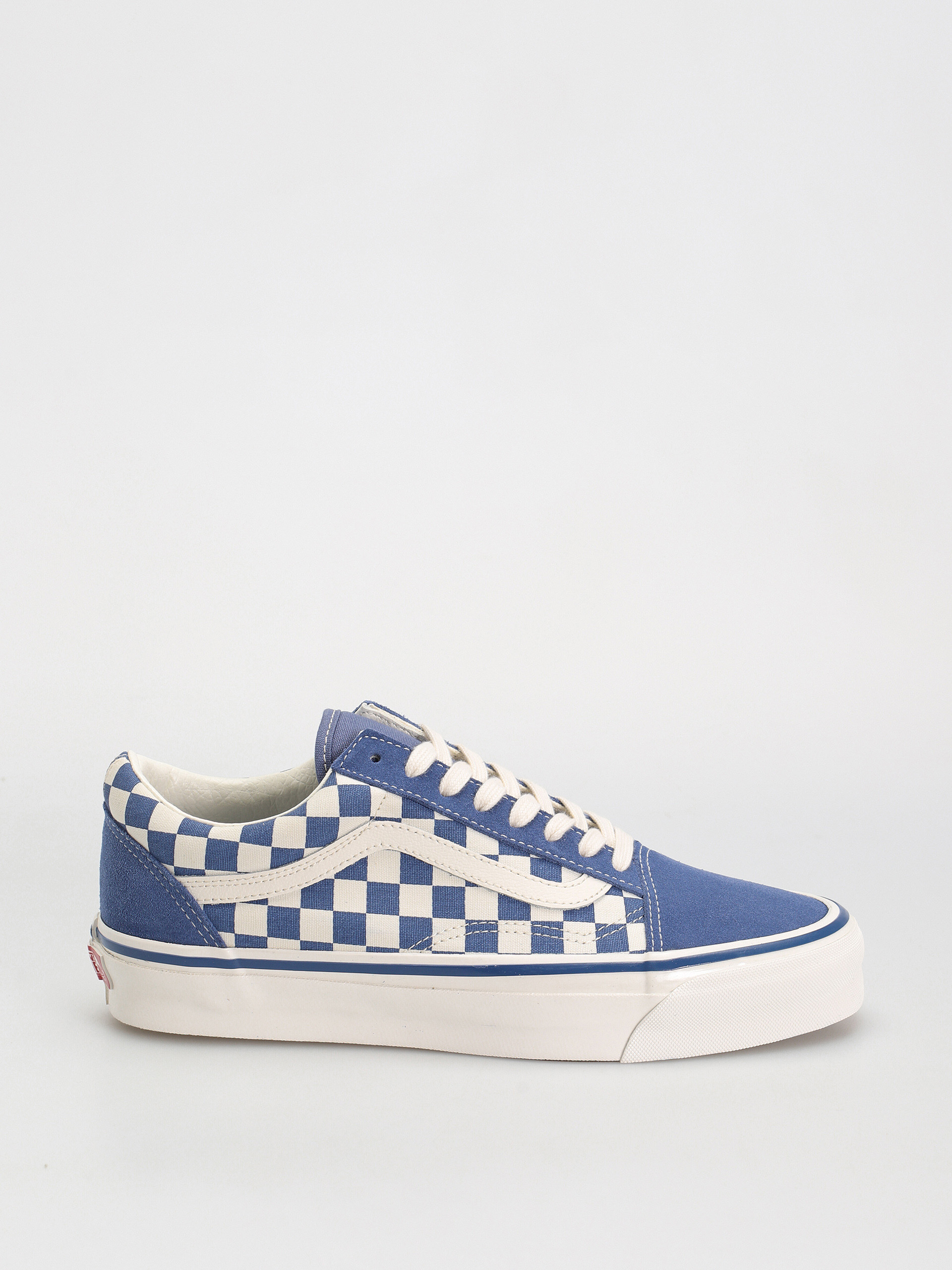 Blue checkerboard vans old school hotsell