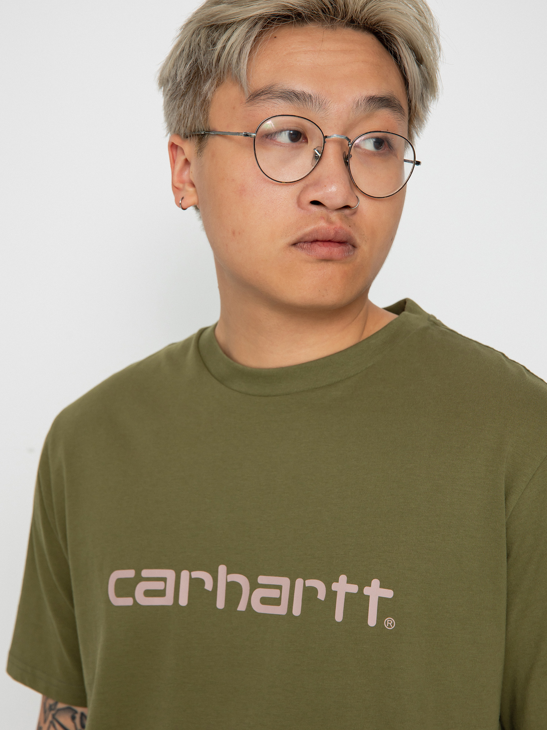 T-shirt Carhartt WIP Script (dundee/glassy pink)