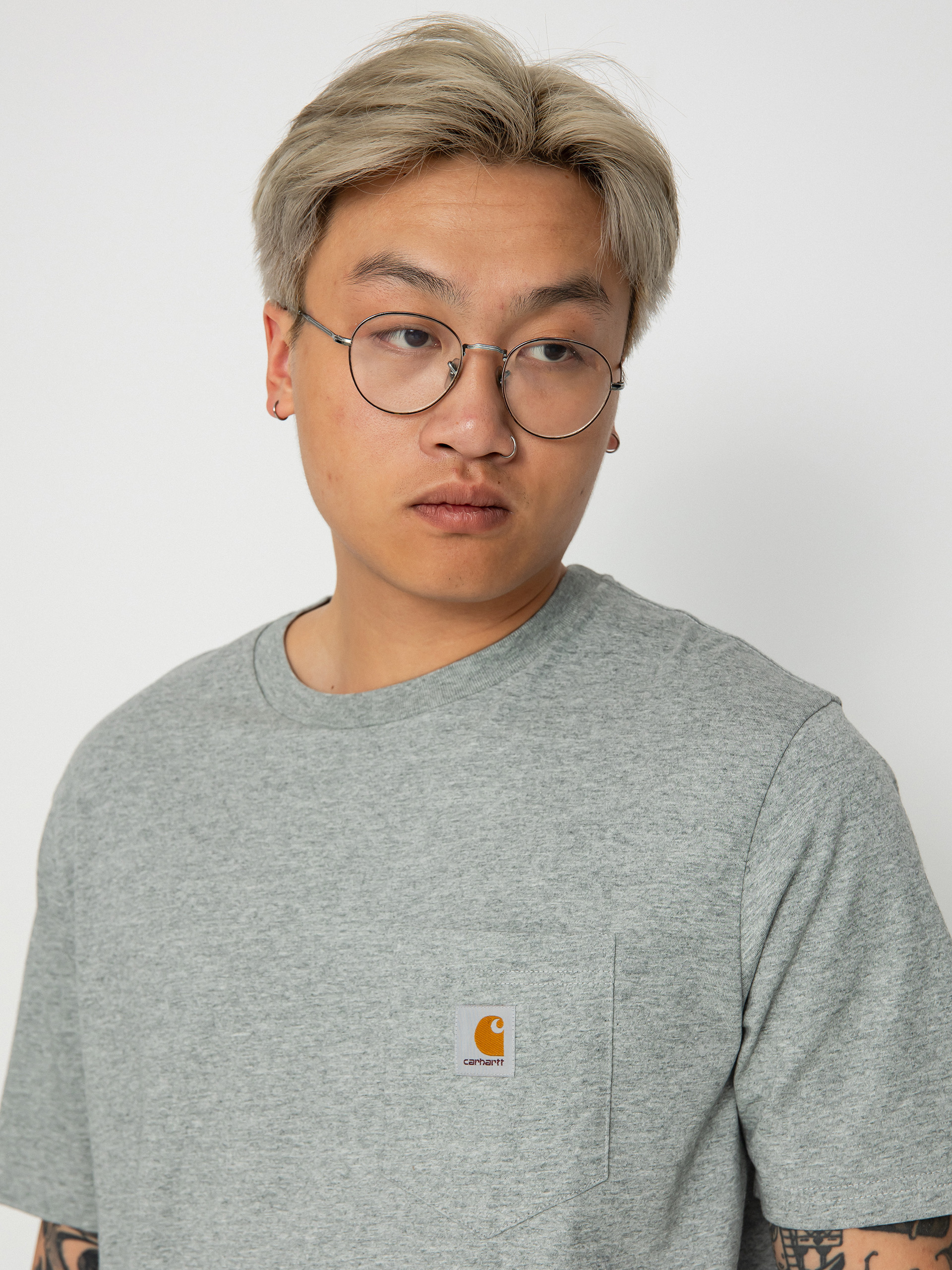 T-shirt Carhartt WIP Pocket (grey heather)