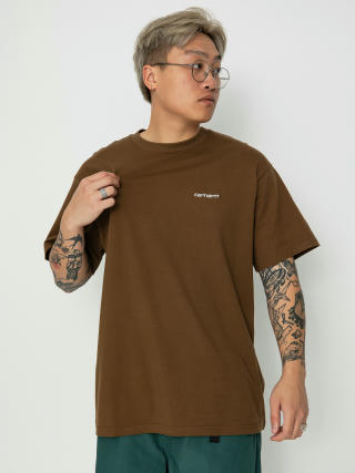 T-shirt Carhartt WIP Script Embroidery (lumber/white)