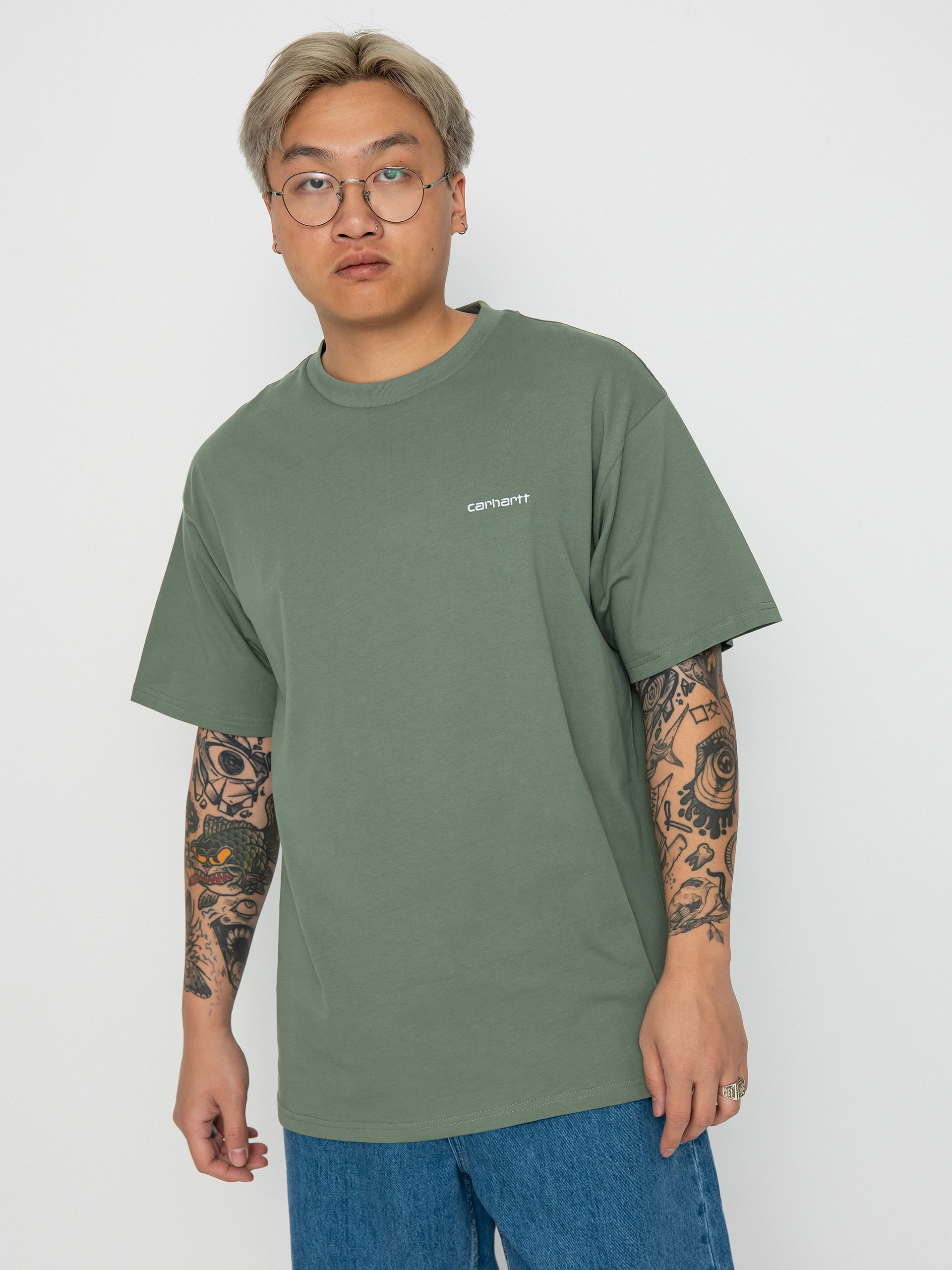 T-shirt Carhartt WIP Script Embroidery (park/white)