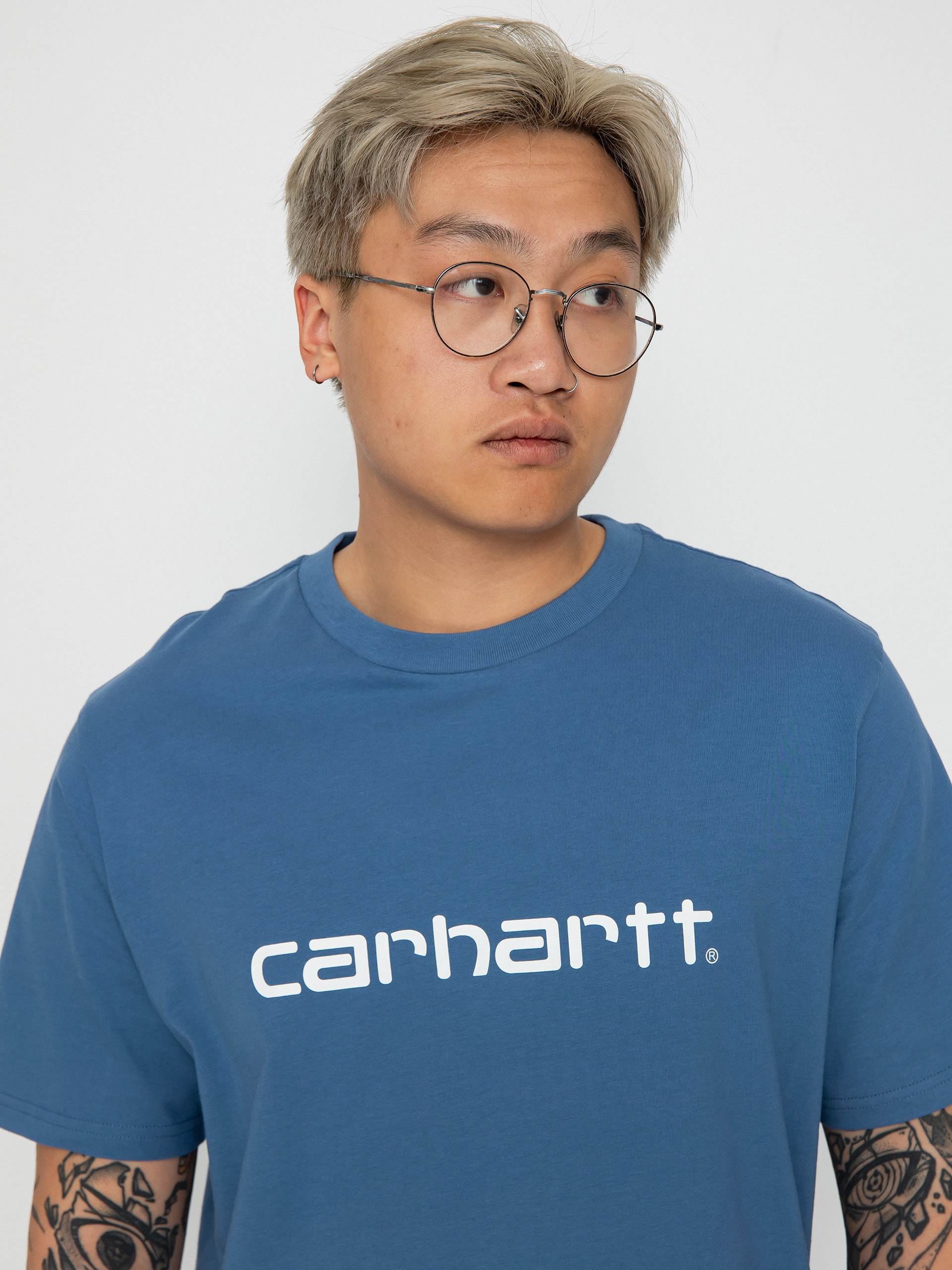 T-shirt Carhartt WIP Script (sorrent/white)