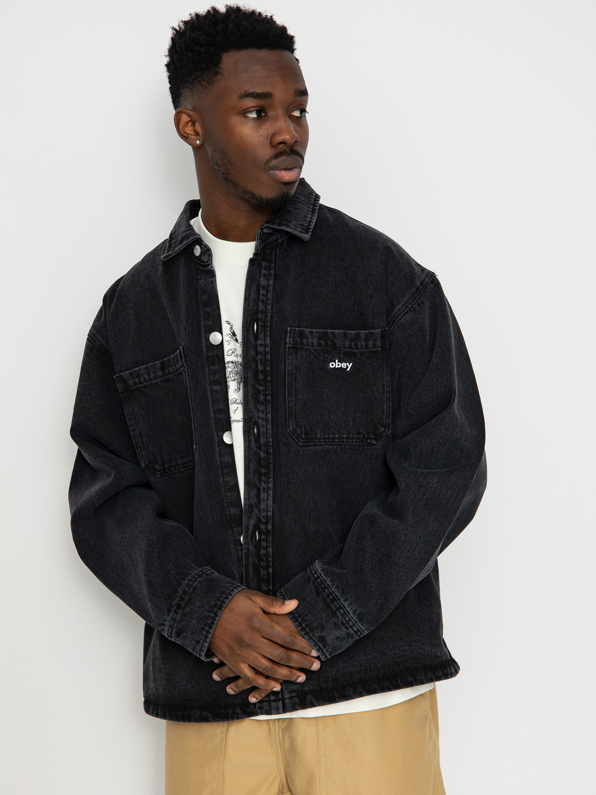 Kurtka OBEY Winston (faded black)