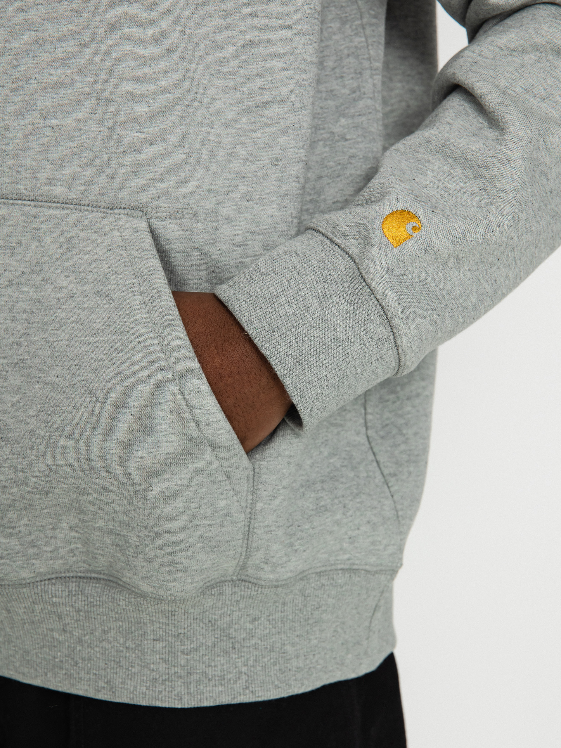Bluza z kapturem Carhartt WIP Chase HD (grey heather/gold)