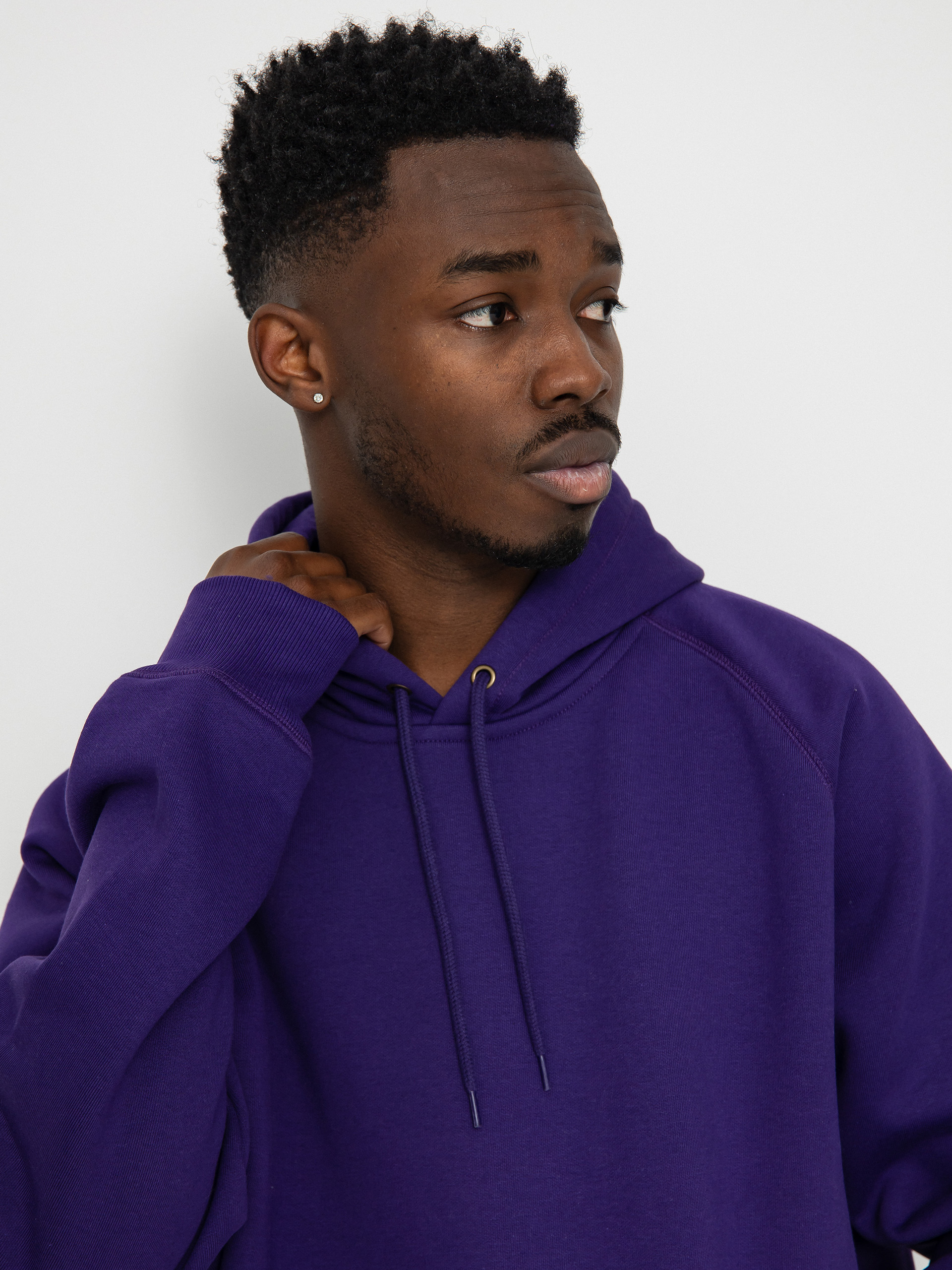 Bluza z kapturem Carhartt WIP Chase HD (tyrian/gold)