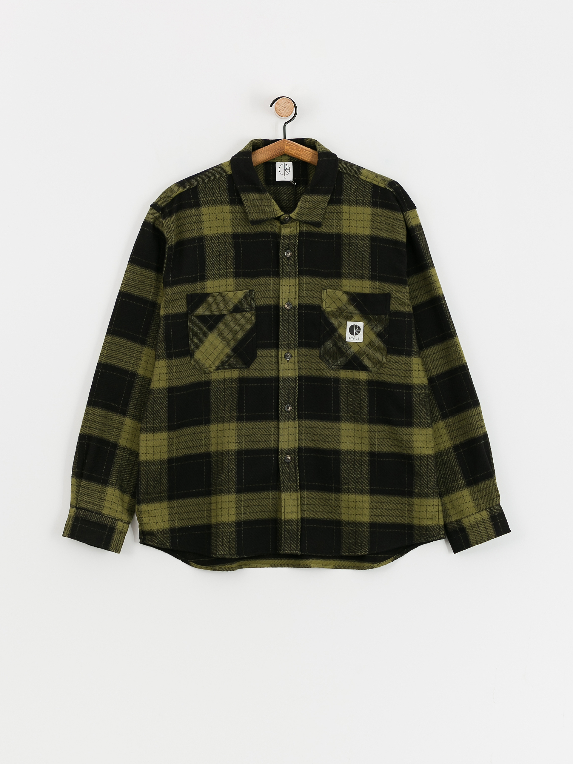 Koszula Polar Skate Mike Flannel (black/army green)