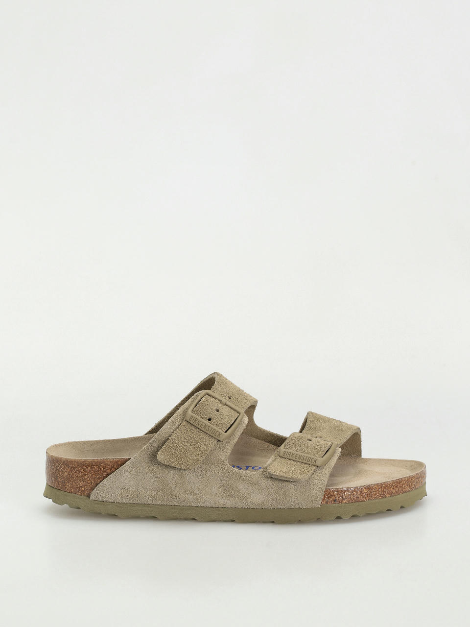 Klapki Birkenstock Arizona Suede Leather Narrow Wmn (faded khaki)