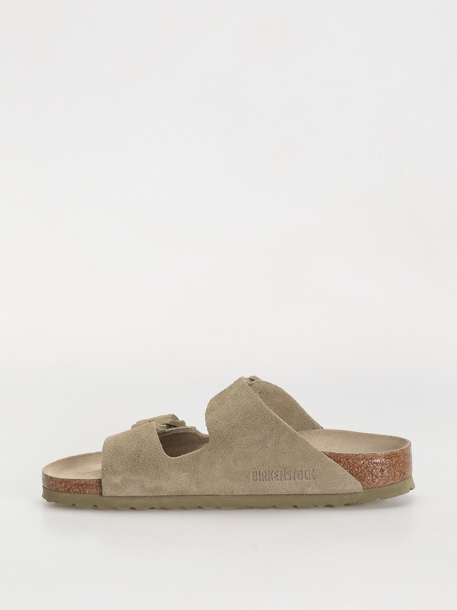 Klapki Birkenstock Arizona Suede Leather Narrow Wmn (faded khaki)