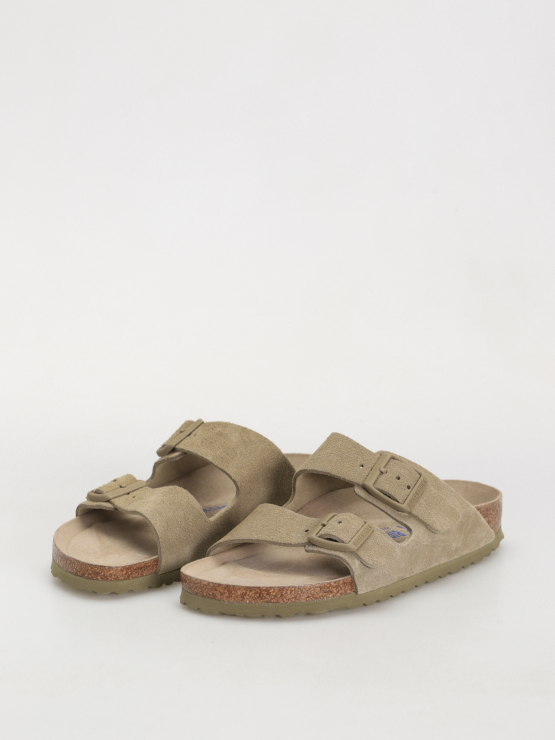 Klapki Birkenstock Arizona Suede Leather Narrow Wmn (faded khaki)