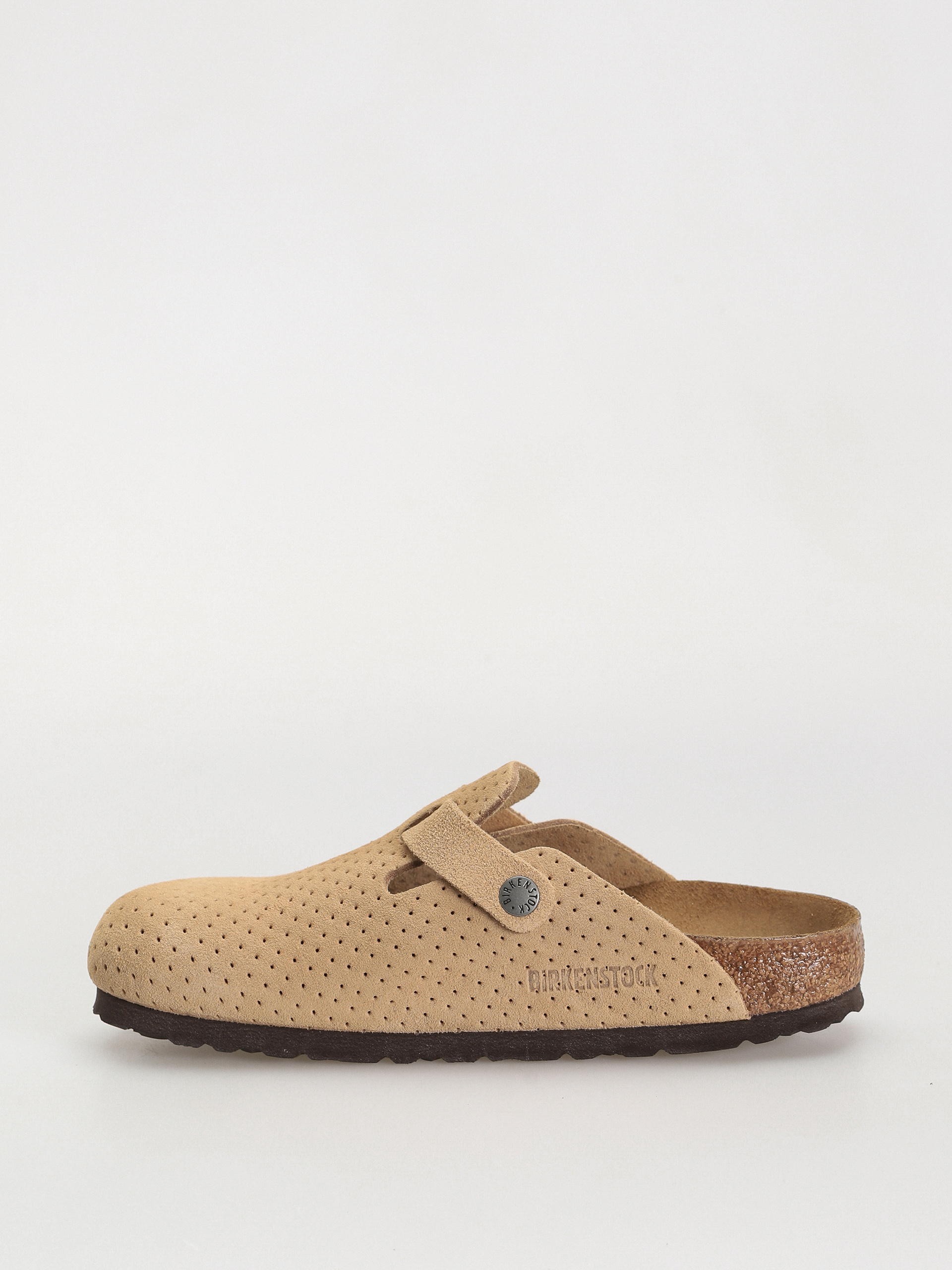 Klapki Birkenstock Boston Suede Embossed Narrow Wmn