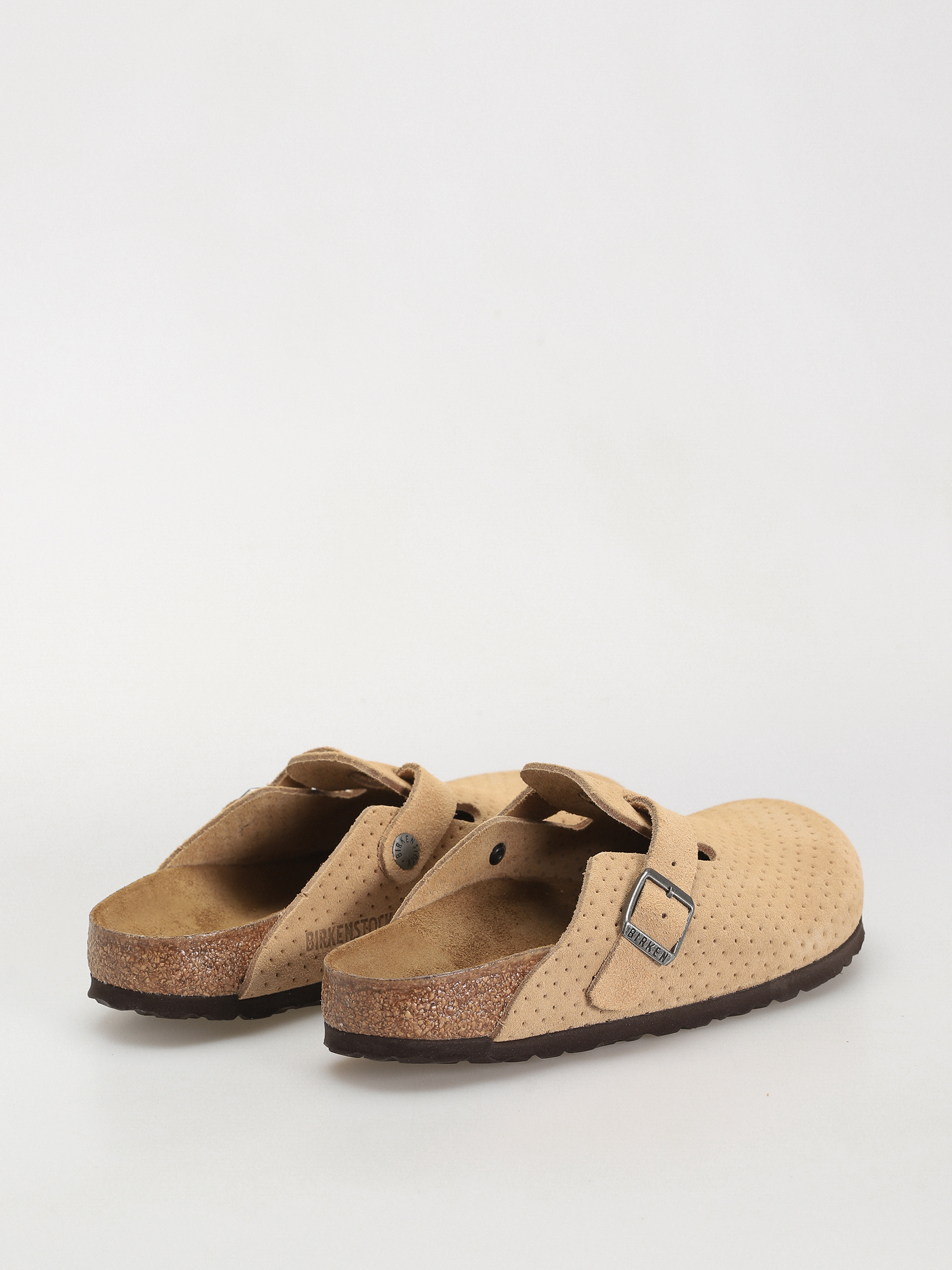 Klapki Birkenstock Boston Suede Embossed Narrow Wmn (emboss dots new beige)