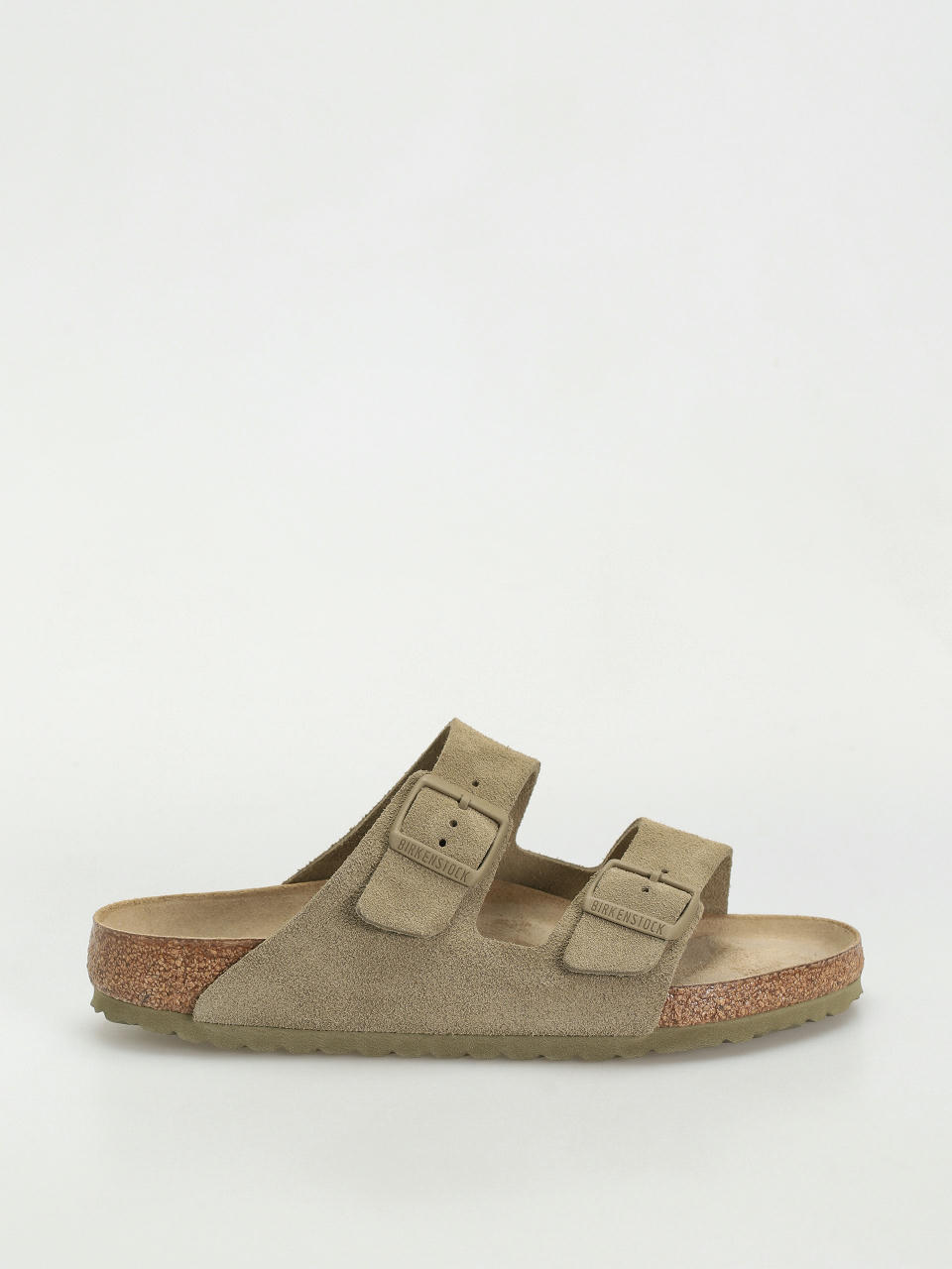 Klapki Birkenstock Arizona Suede Leather Regular (faded khaki)