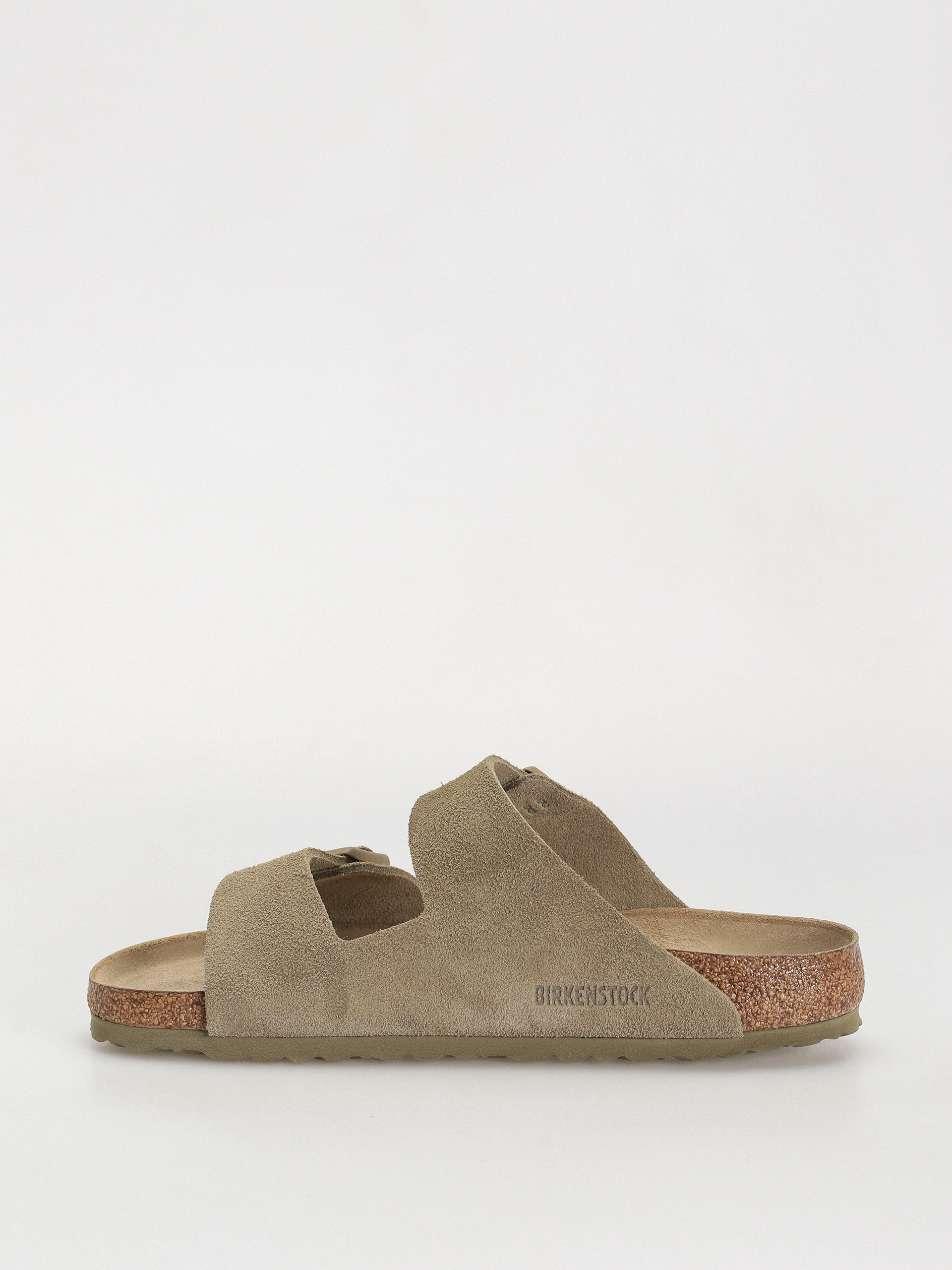 Klapki Birkenstock Arizona Suede Leather Regular (faded khaki)