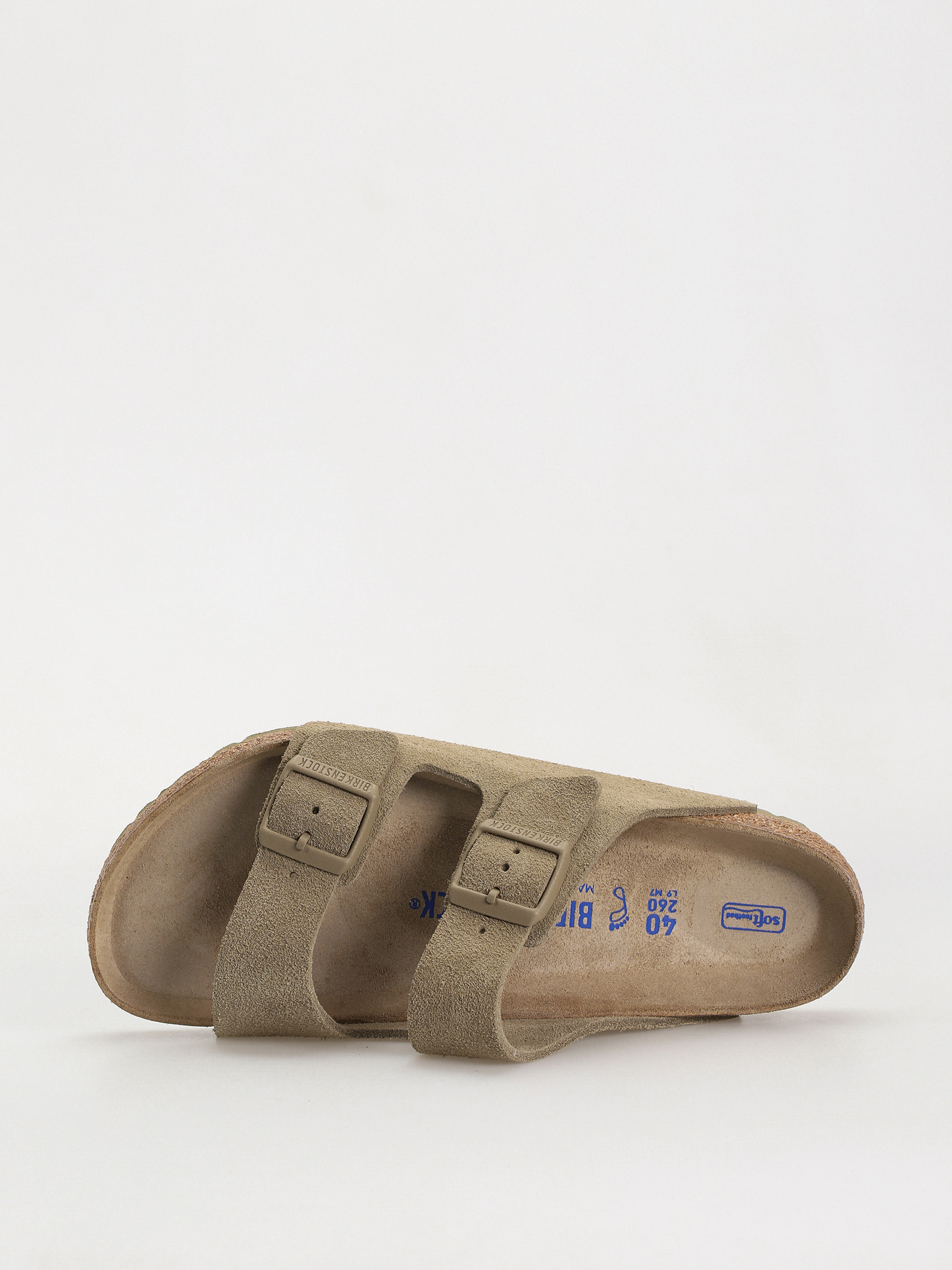 Klapki Birkenstock Arizona Suede Leather Regular (faded khaki)