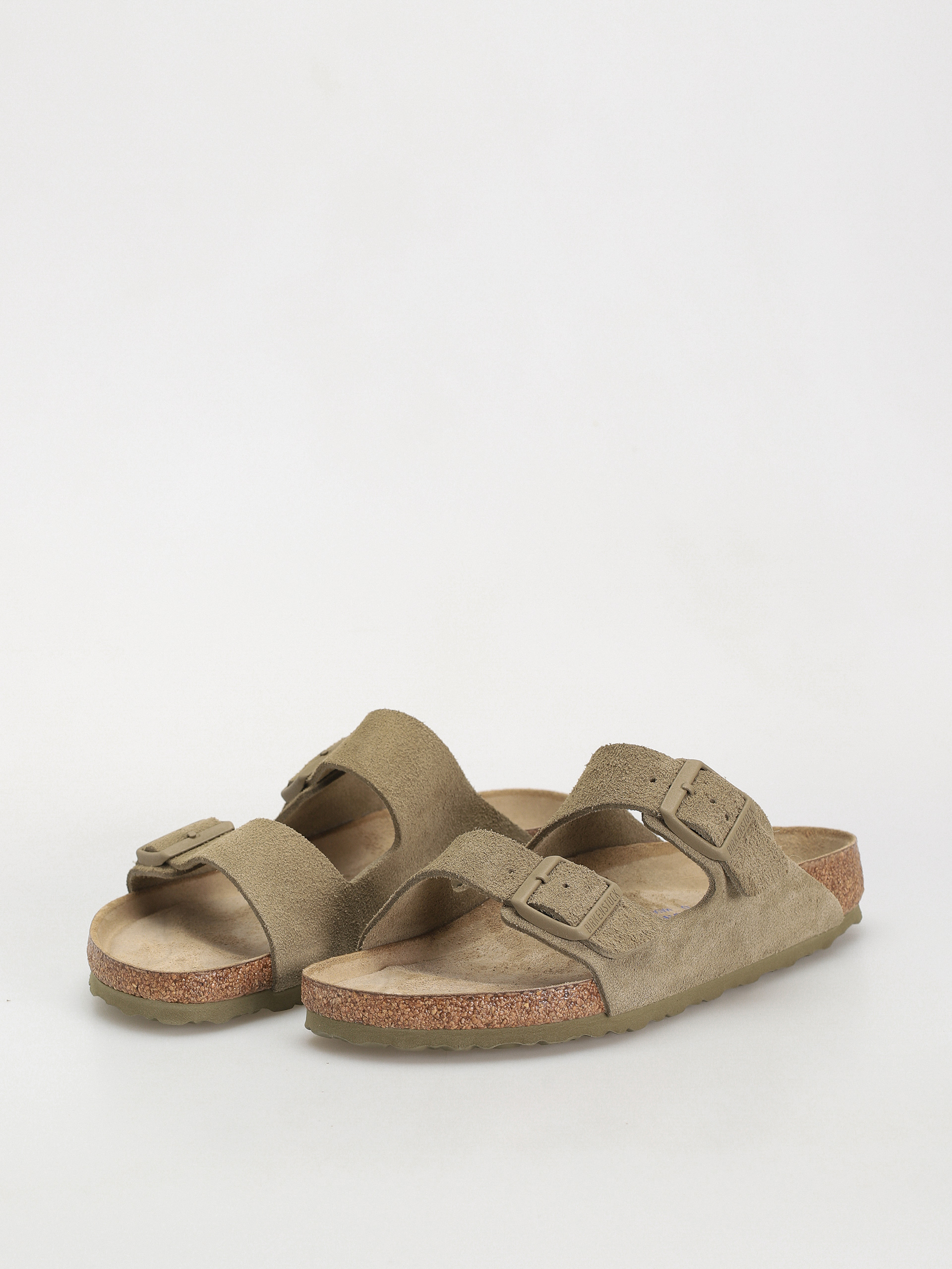 Klapki Birkenstock Arizona Suede Leather Regular (faded khaki)