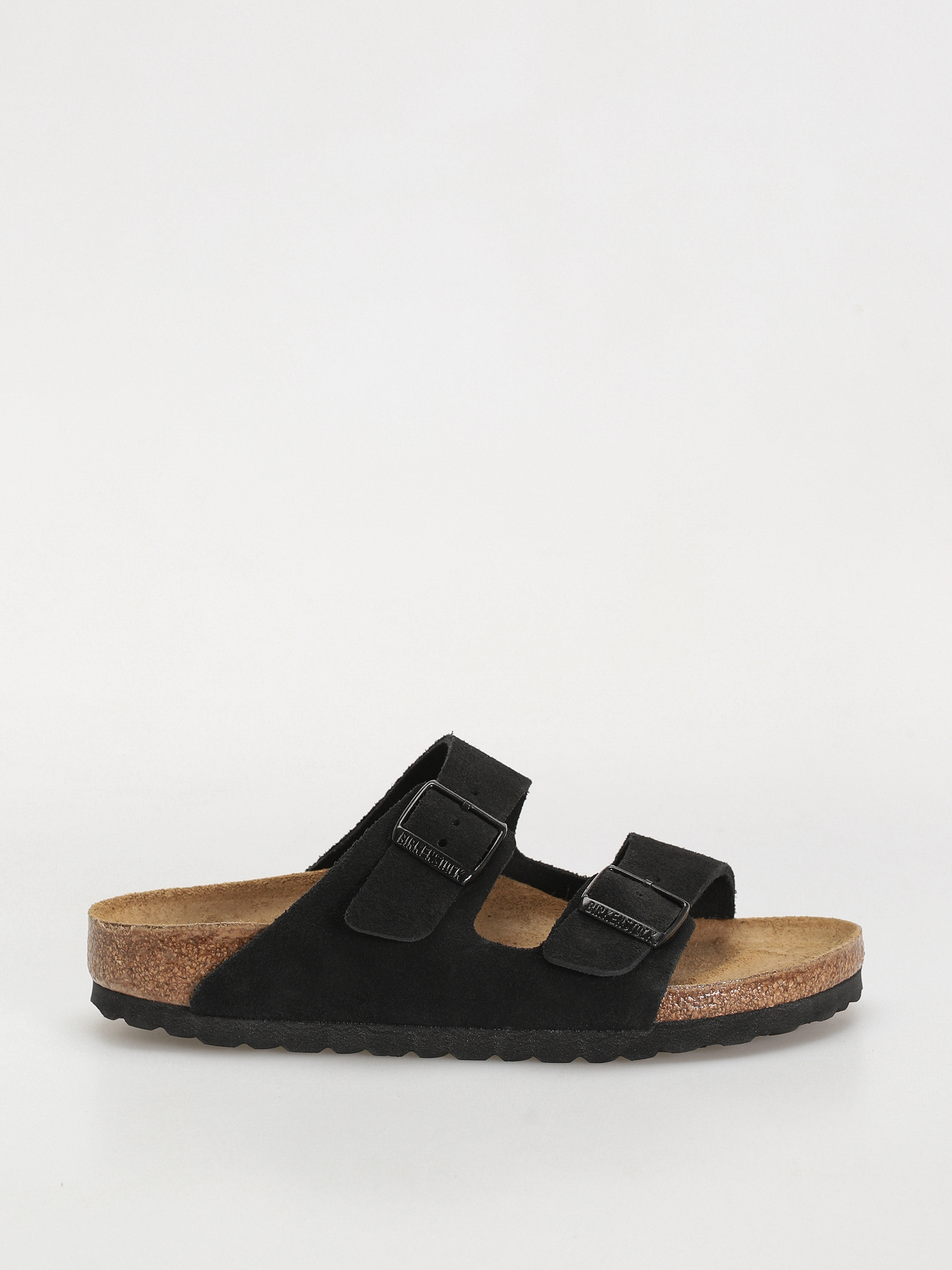 Klapki Birkenstock Arizona Suede Leather Narrow Wmn (black)