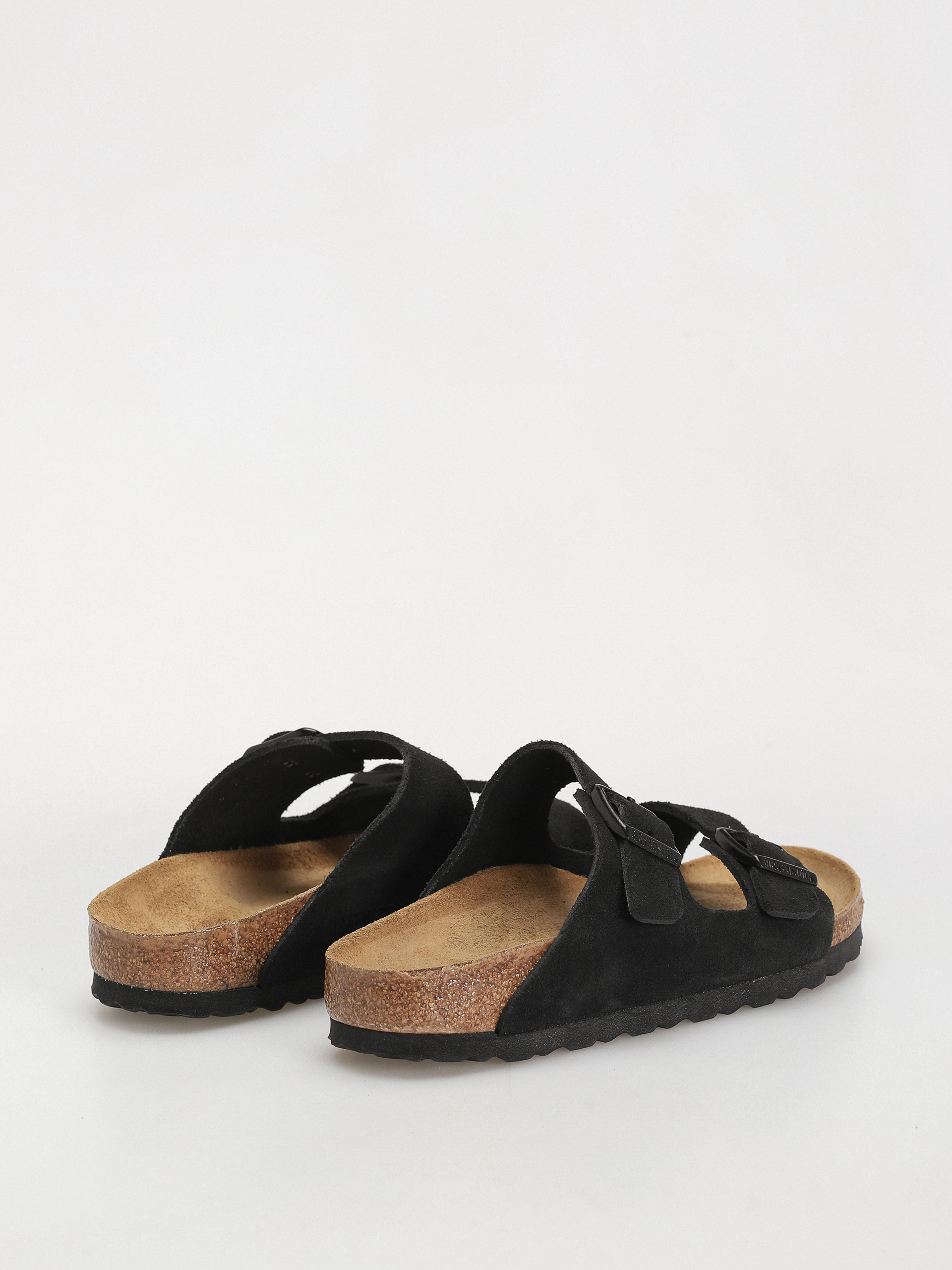 Klapki Birkenstock Arizona Suede Leather Narrow Wmn (black)