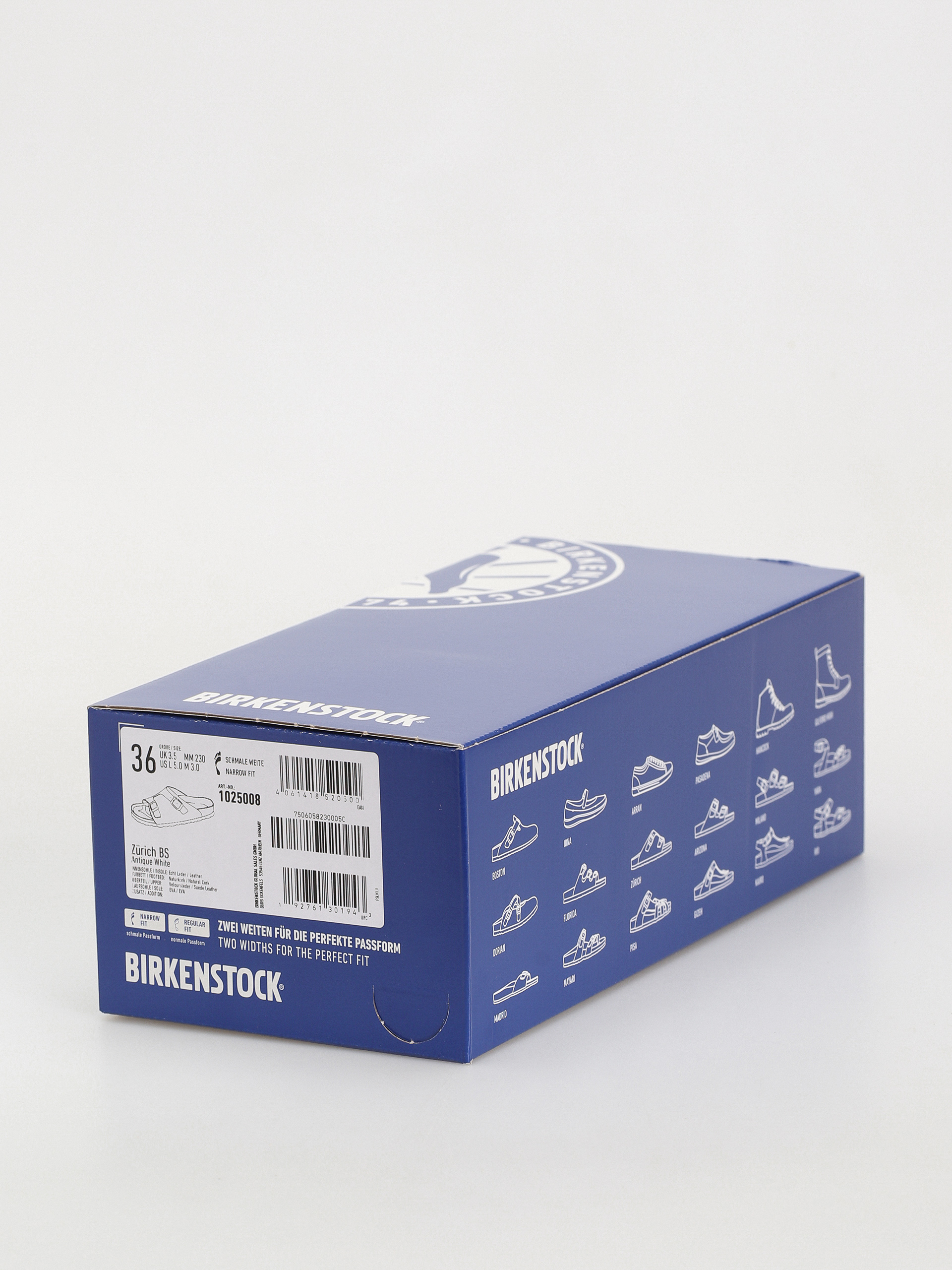 Klapki Birkenstock Zurich Suede Leather Narrow Wmn (antique white)