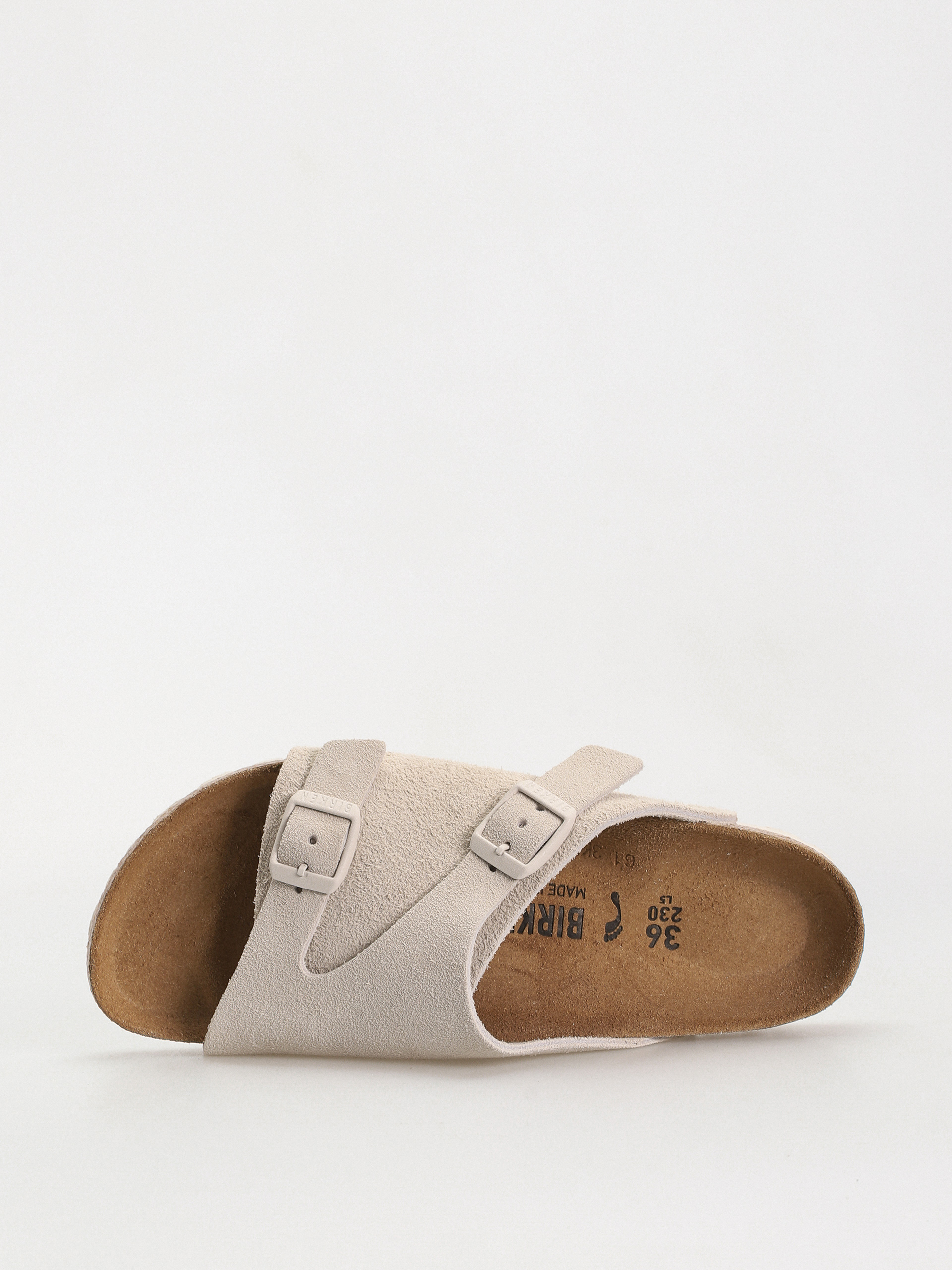 Klapki Birkenstock Zurich Suede Leather Narrow Wmn (antique white)