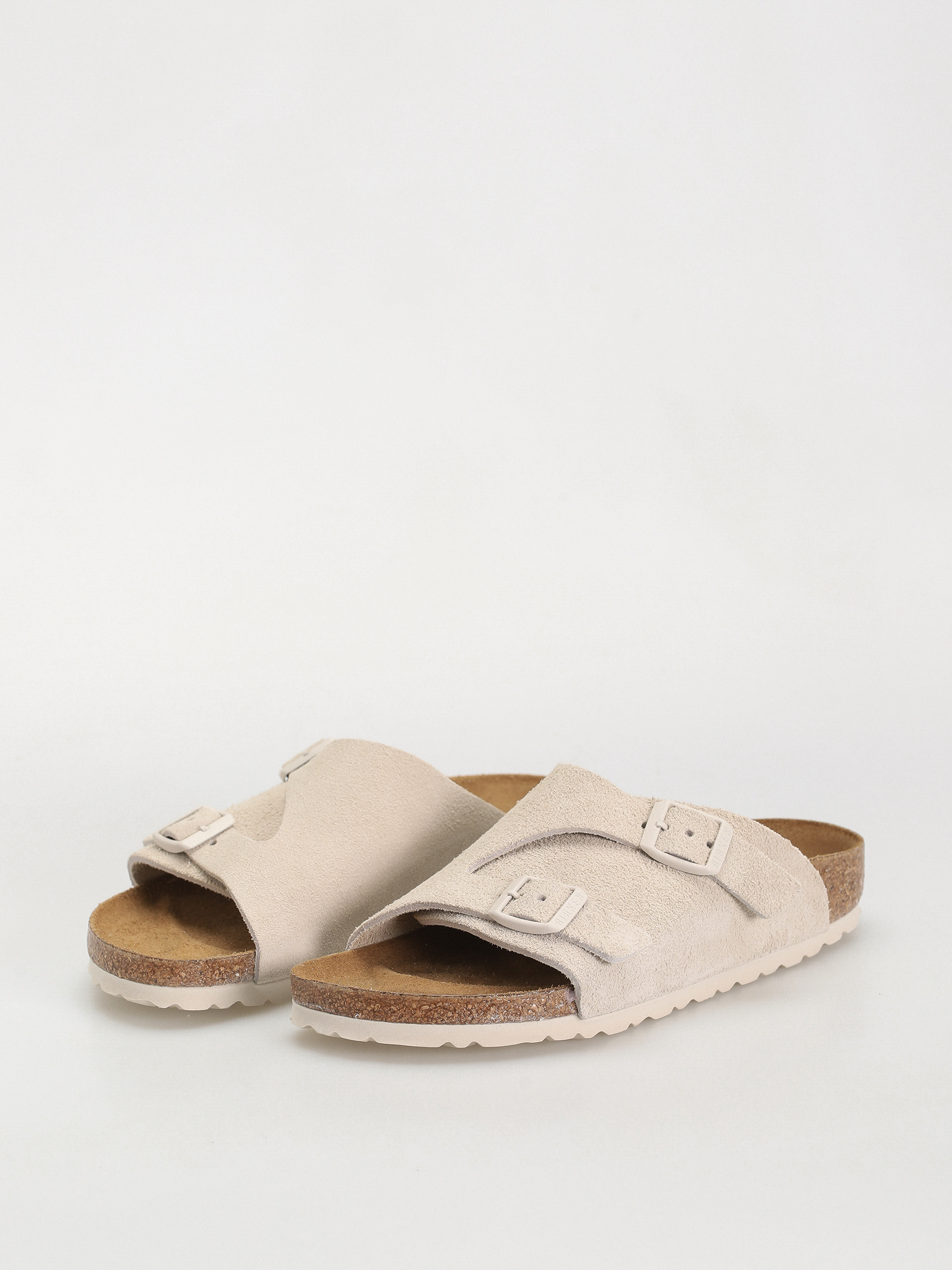 Klapki Birkenstock Zurich Suede Leather Narrow Wmn (antique white)