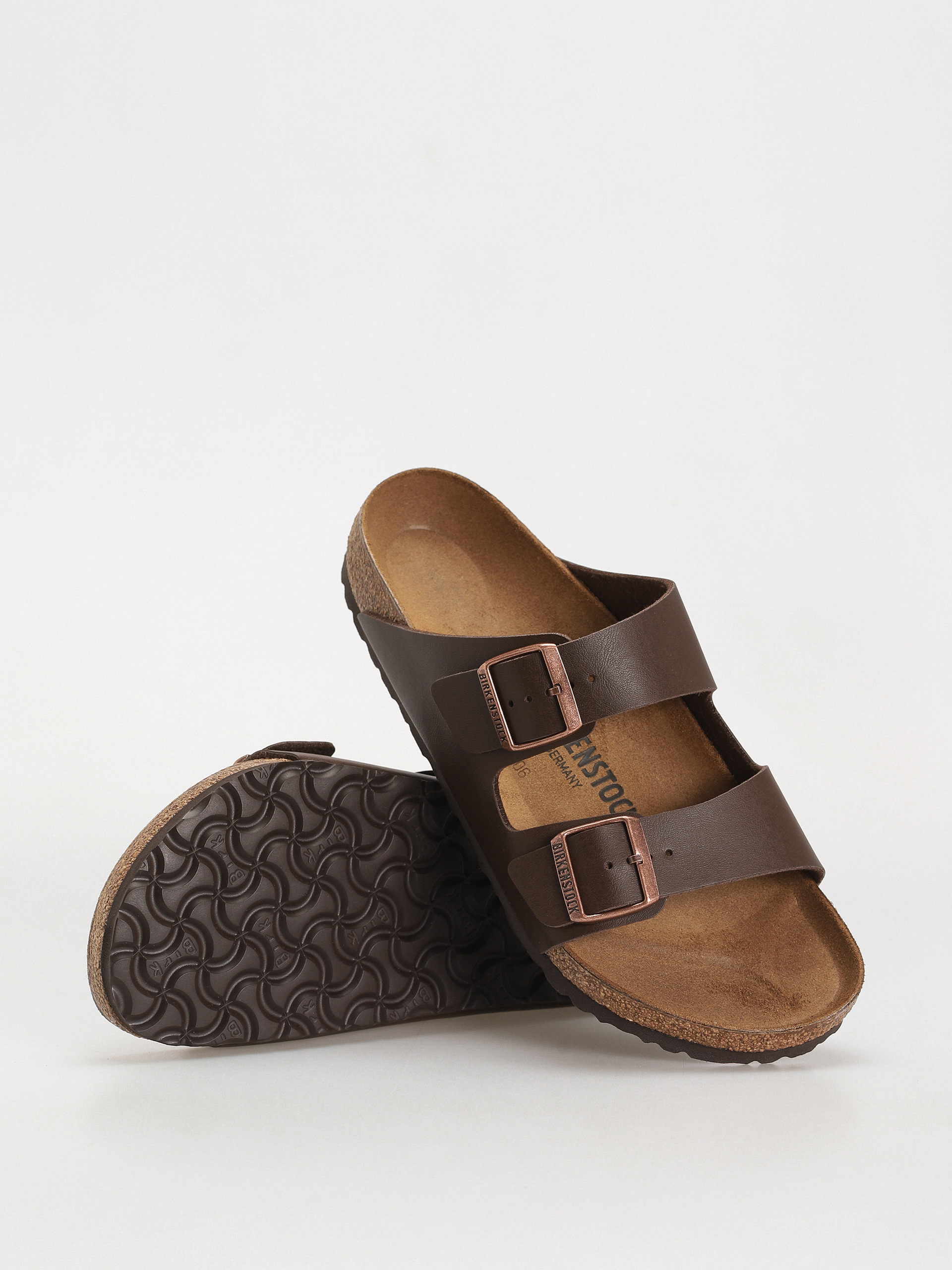 Klapki Birkenstock Arizona Birko Flor Regular (dark brown)
