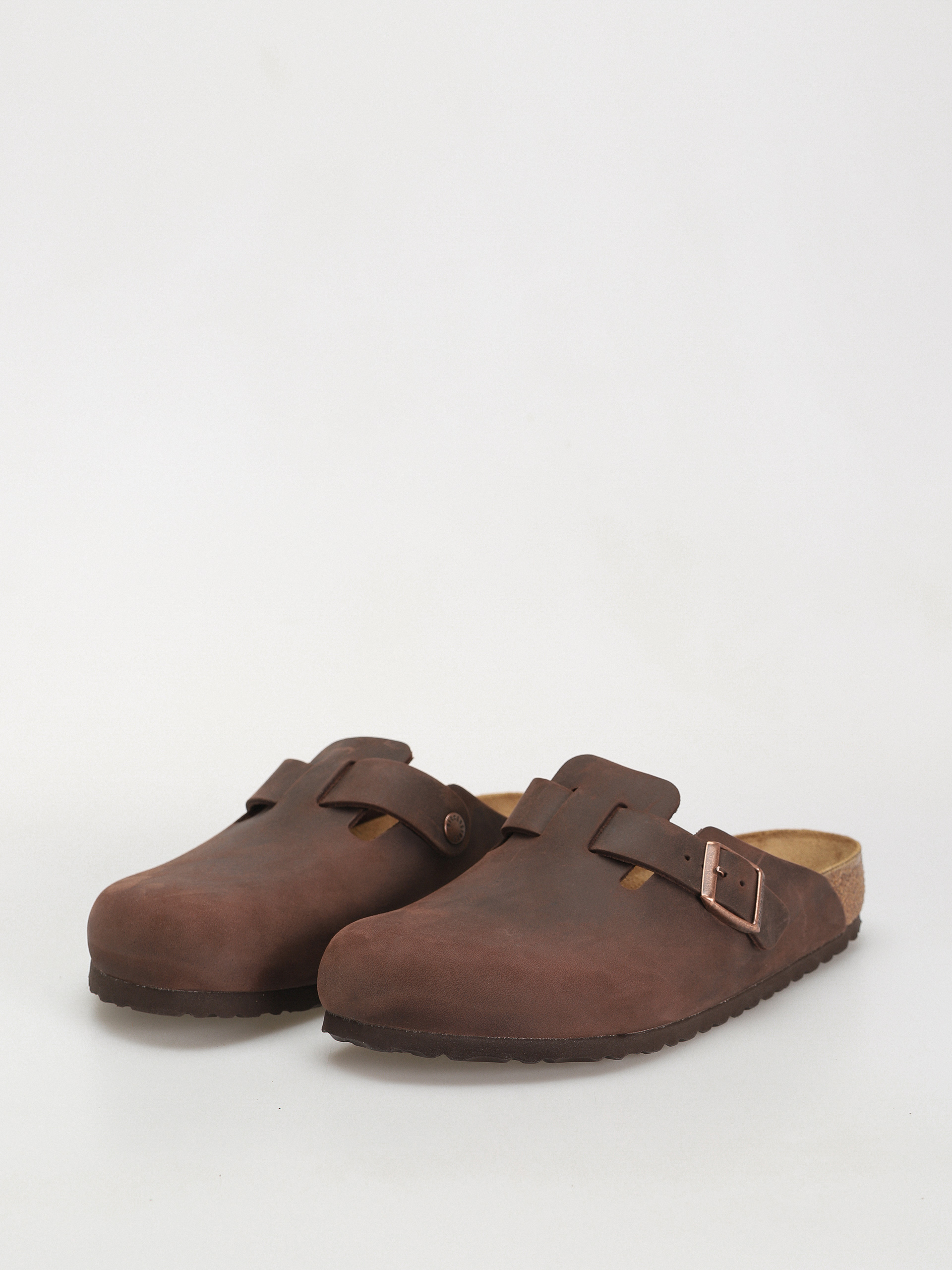 Klapki Birkenstock Boston Oiled Leather Regular - brązowy