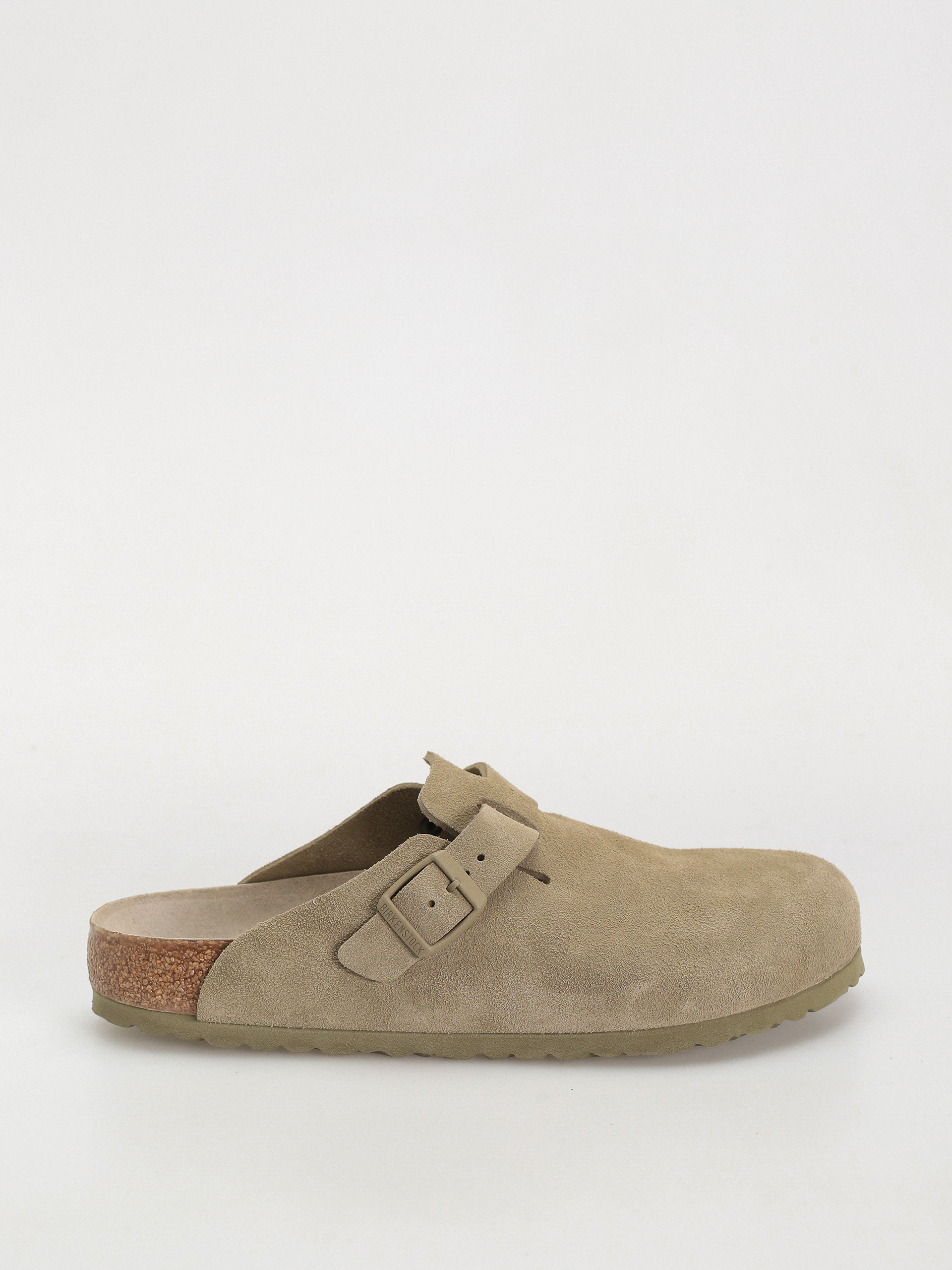 Klapki Birkenstock Boston Suede Leather Regular (faded khaki)