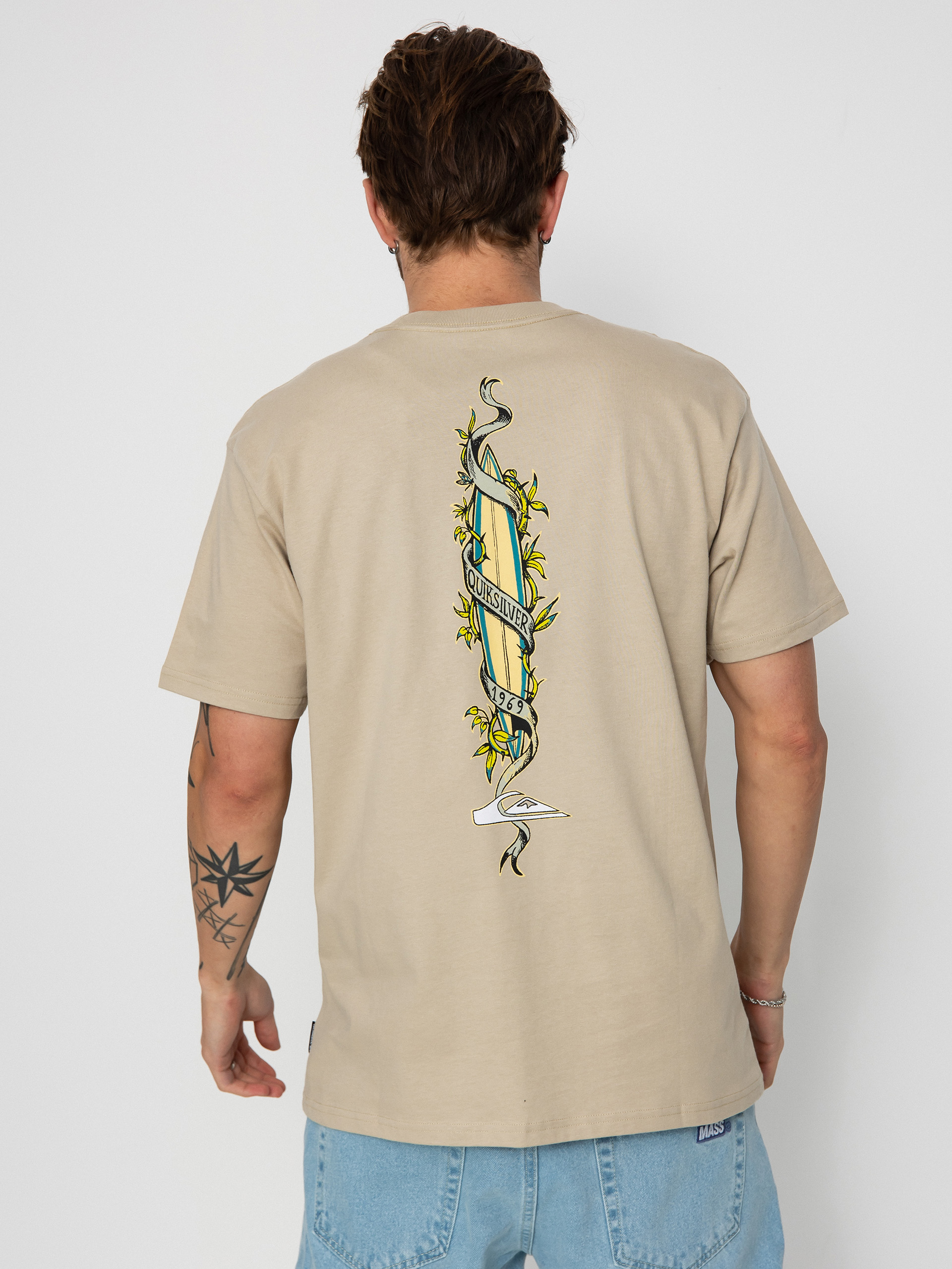 T-shirt Quiksilver Step Up Mor (plaza taupe)