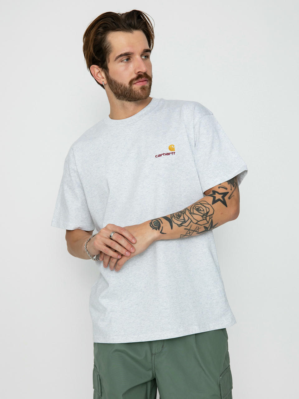 T-shirt Carhartt WIP American Script (ash heather)