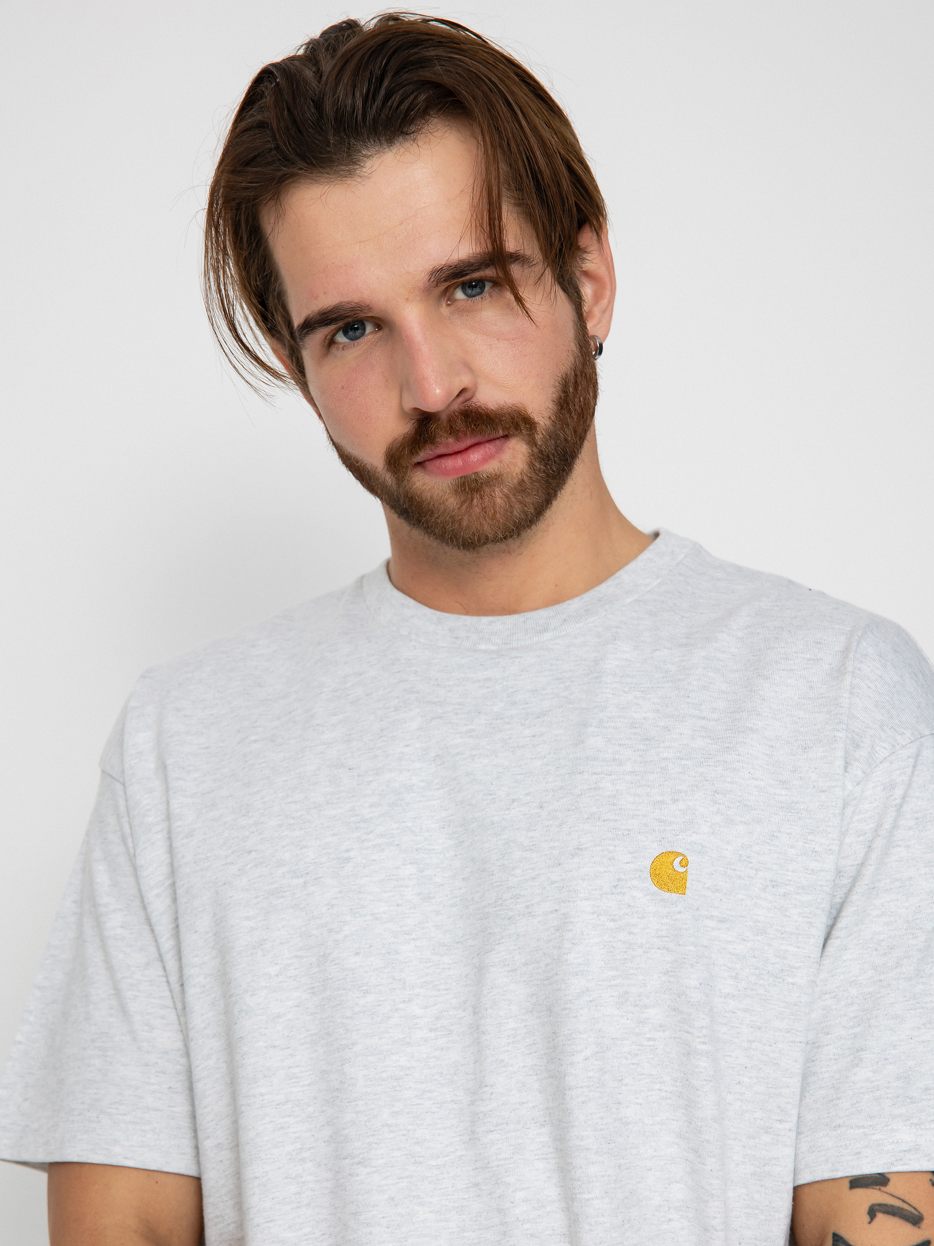 T-shirt Carhartt WIP Chase (ash heather/gold)
