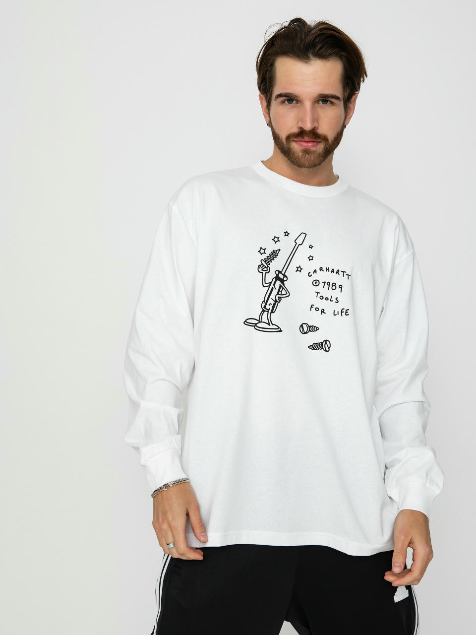 Longsleeve Carhartt WIP Tools For Life (white/black)