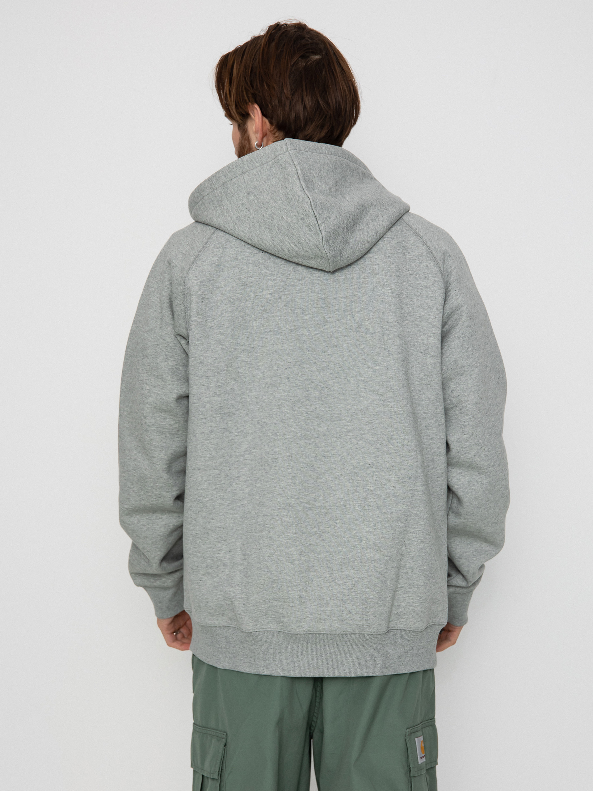 Bluza z kapturem Carhartt WIP Chase ZHD (grey heather/gold)
