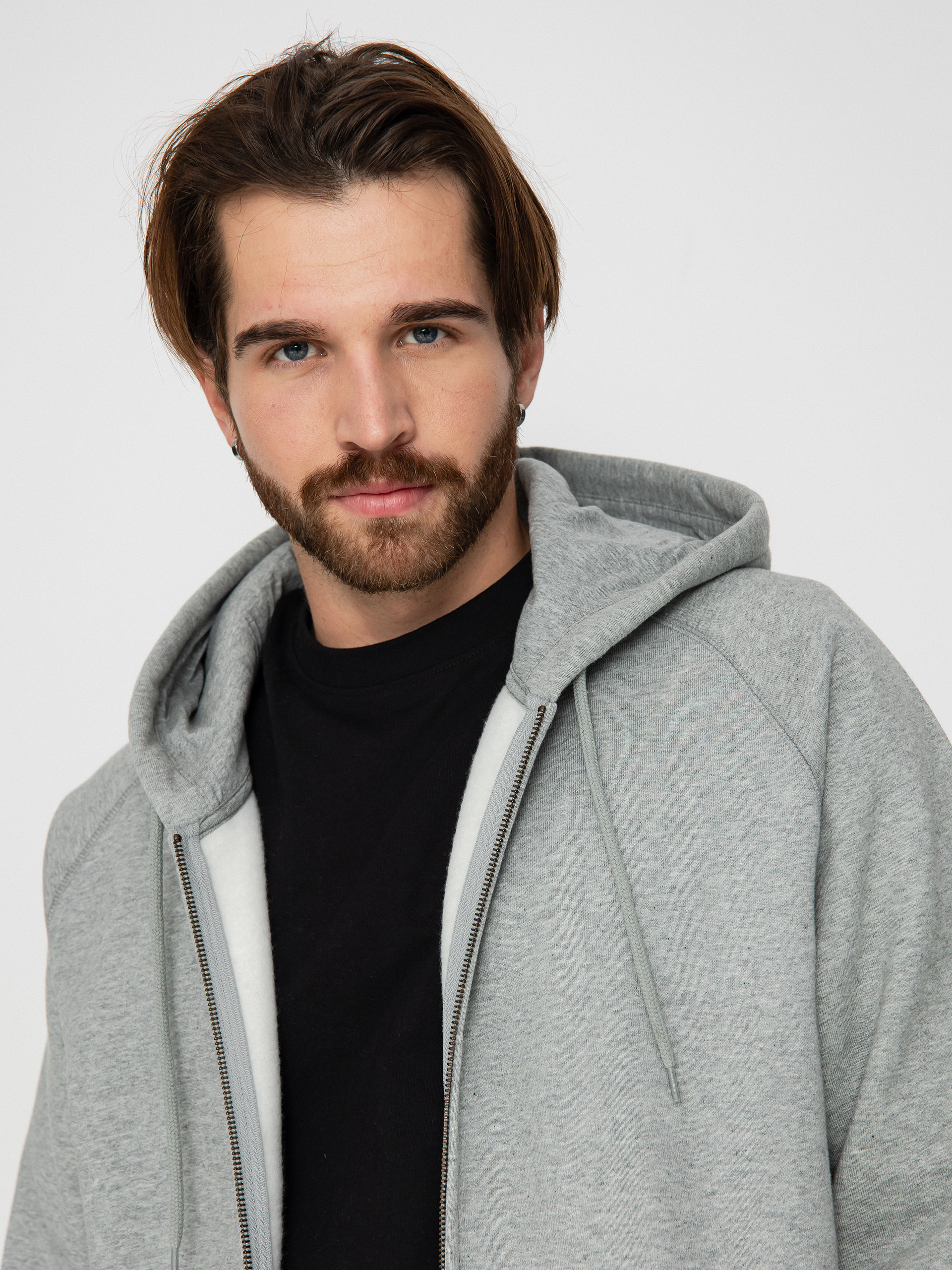 Bluza z kapturem Carhartt WIP Chase ZHD (grey heather/gold)