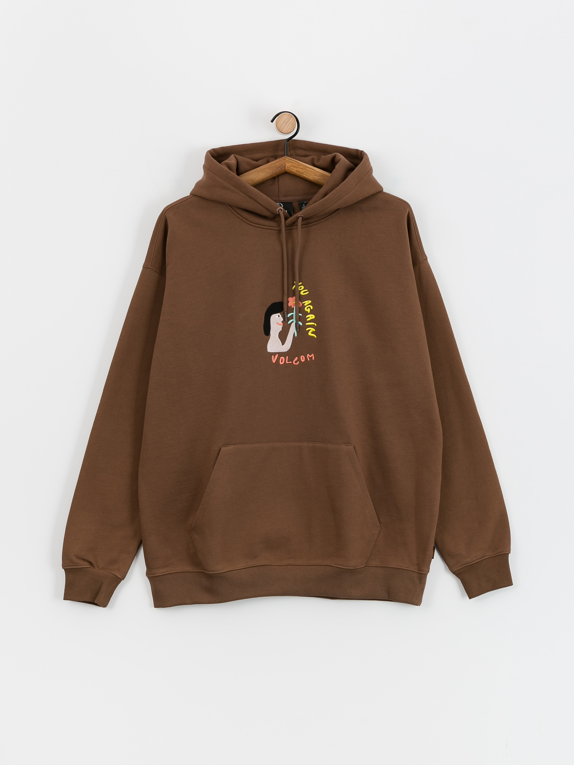 Bluza z kapturem Volcom Fa Arthur Longo 1 HD (dark earth)