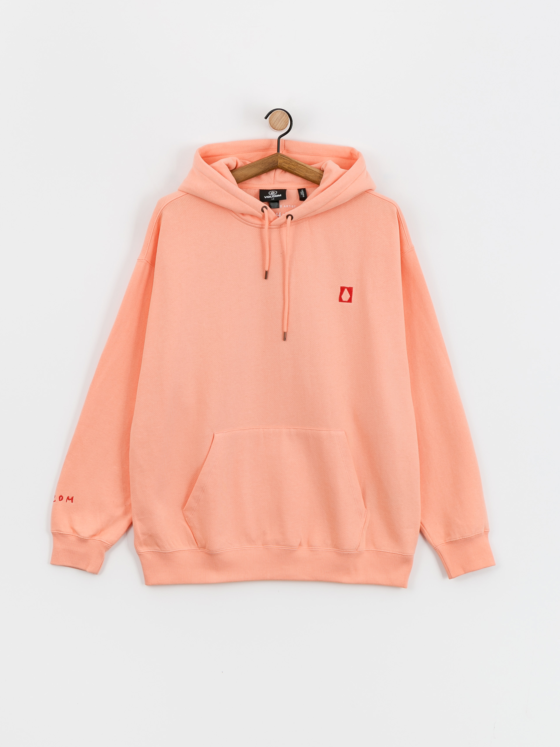 Bluza z kapturem Volcom Fa Arthur Longo 2 HD (salmon)