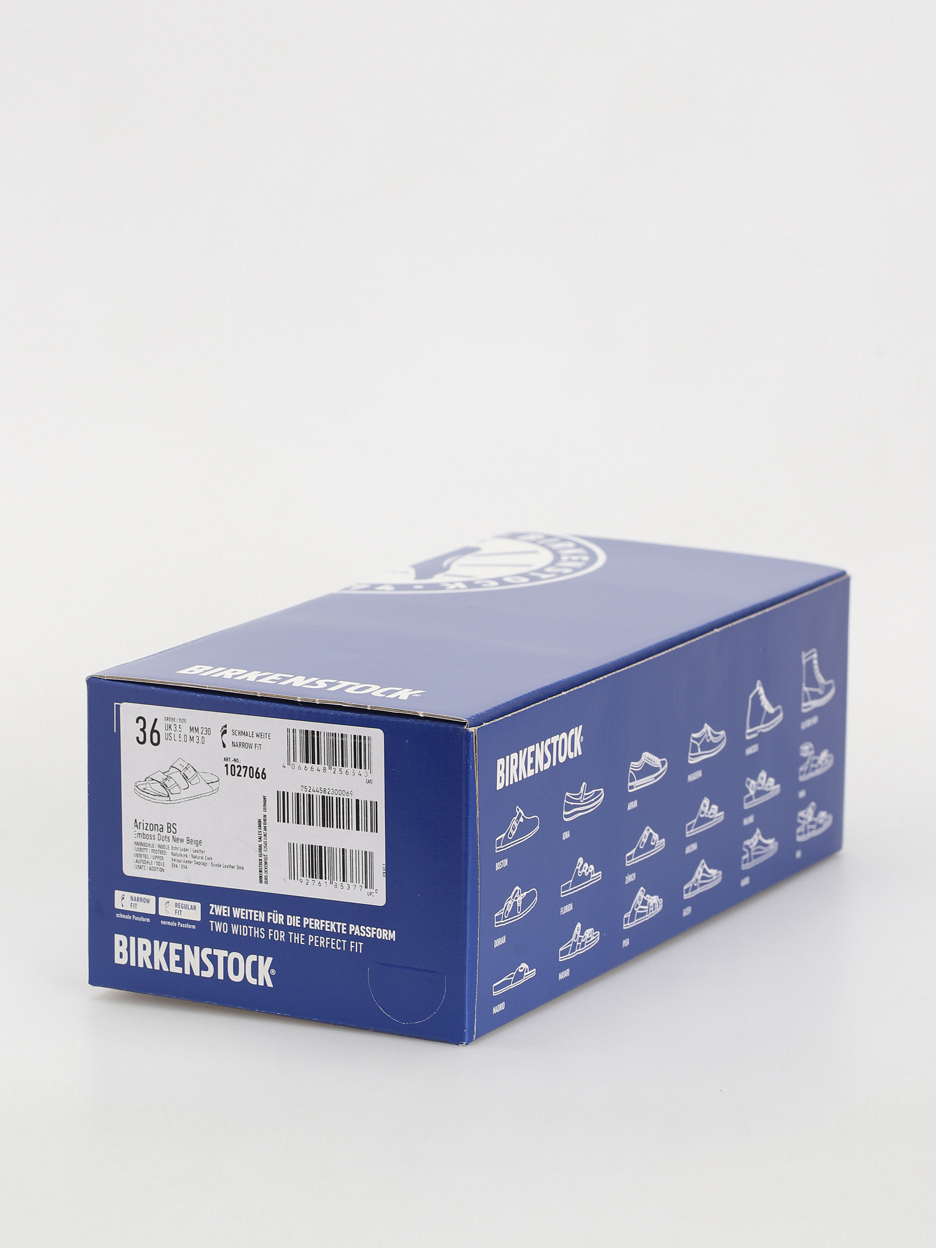 Klapki Birkenstock Arizona Suede Embossed Narrow Wmn (emboss dots new beige)