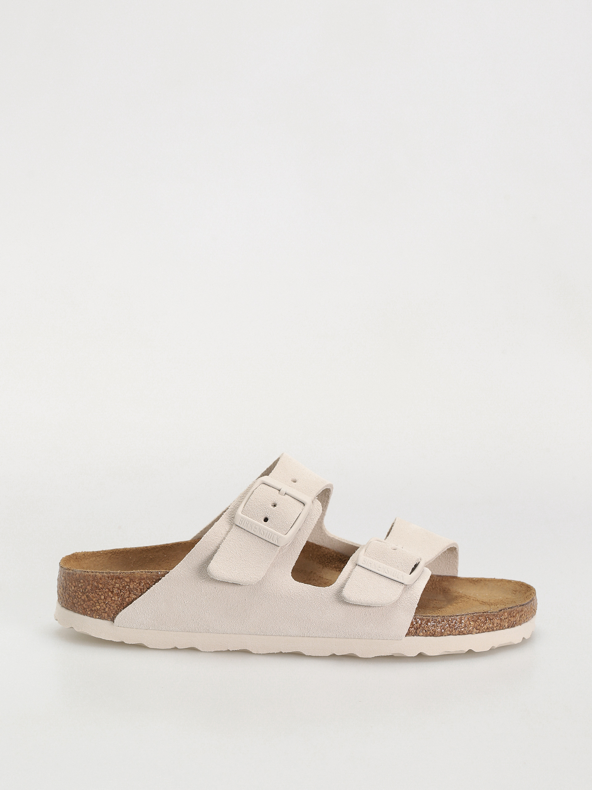 Klapki Birkenstock Arizona Suede Leather Narrow Wmn (antique white)