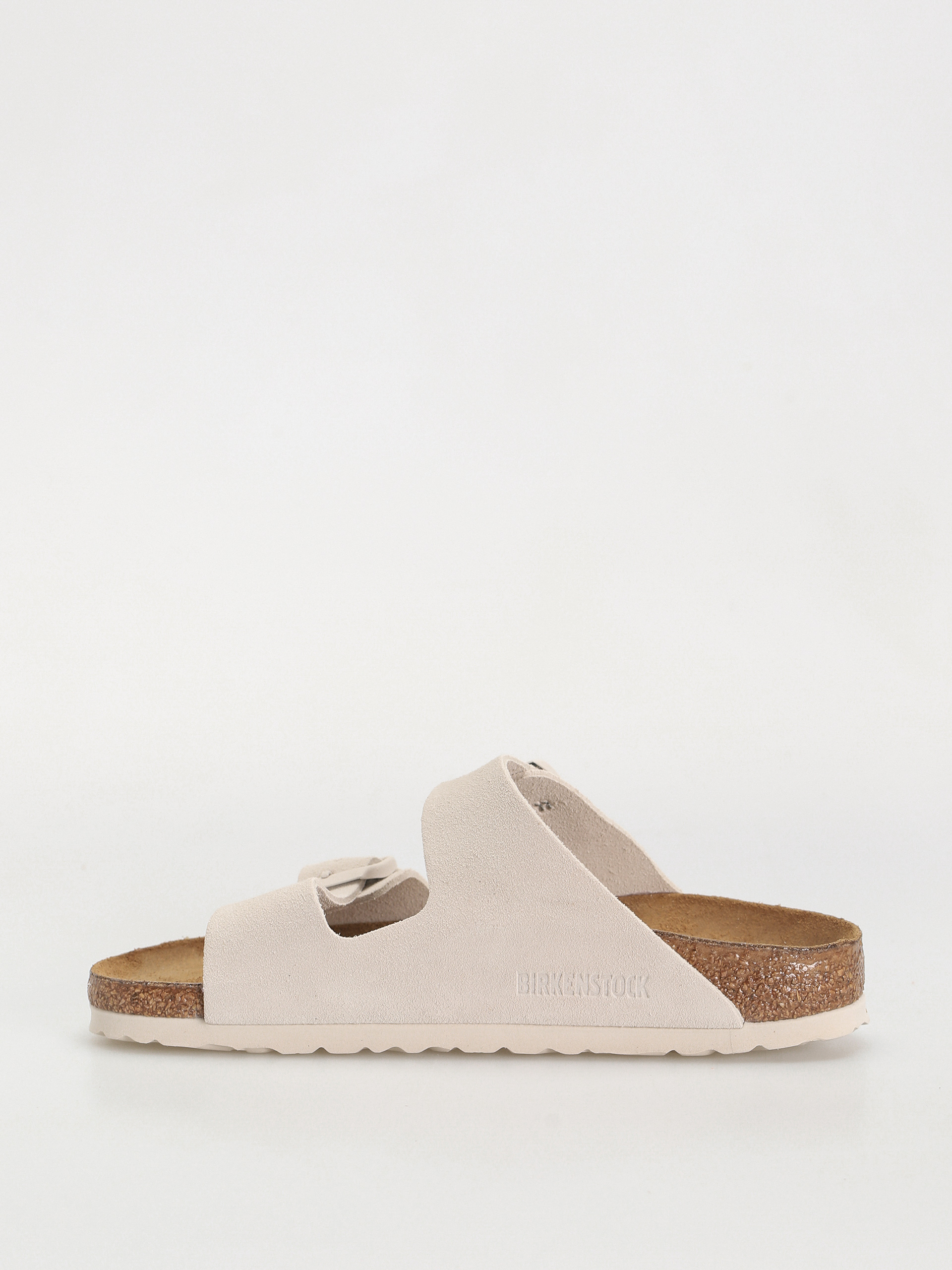 Klapki Birkenstock Arizona Suede Leather Narrow Wmn (antique white)