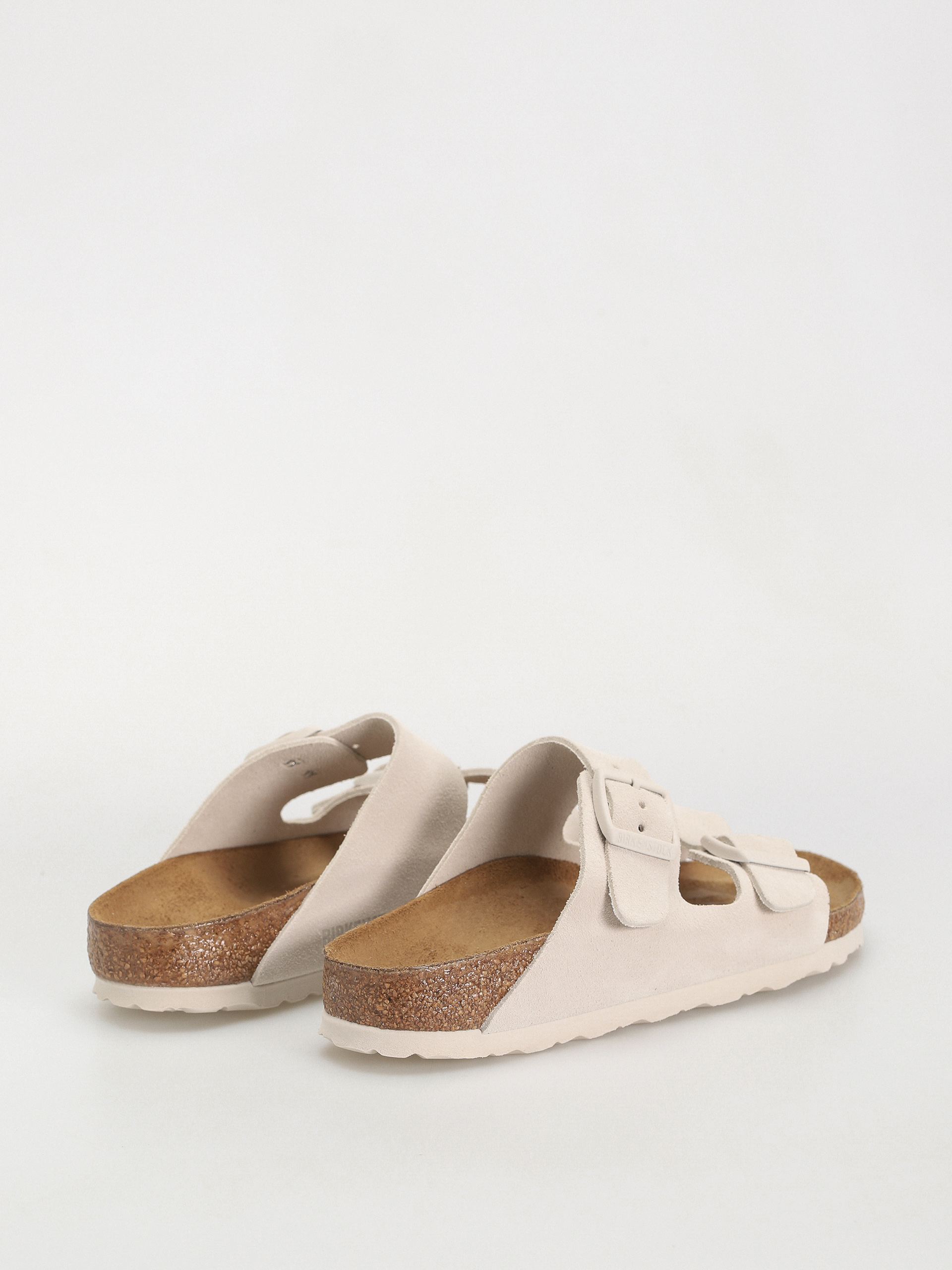 Klapki Birkenstock Arizona Suede Leather Narrow Wmn (antique white)