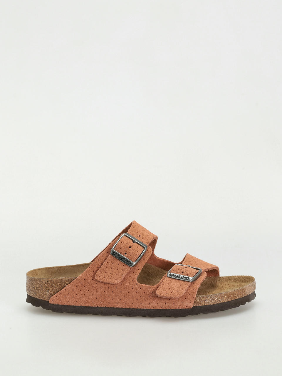 Klapki Birkenstock Arizona Suede Embossed Narrow Wmn (emboss dots burnt orange)