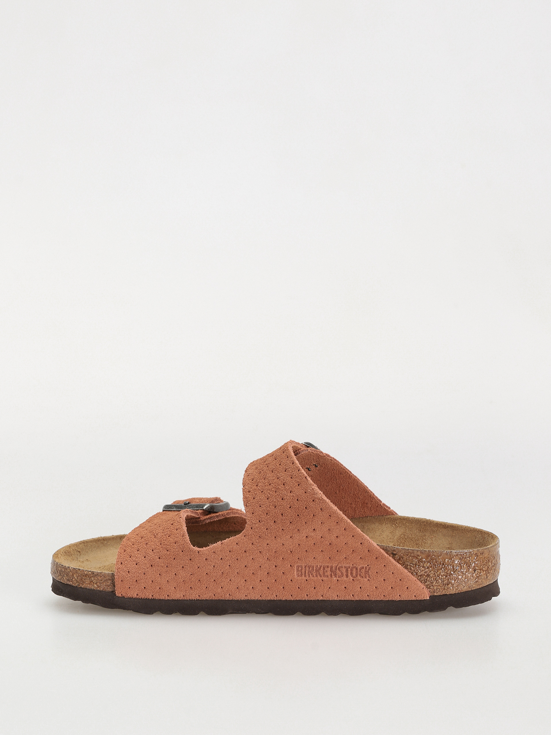 Klapki Birkenstock Arizona Suede Embossed Narrow Wmn (emboss dots burnt orange)