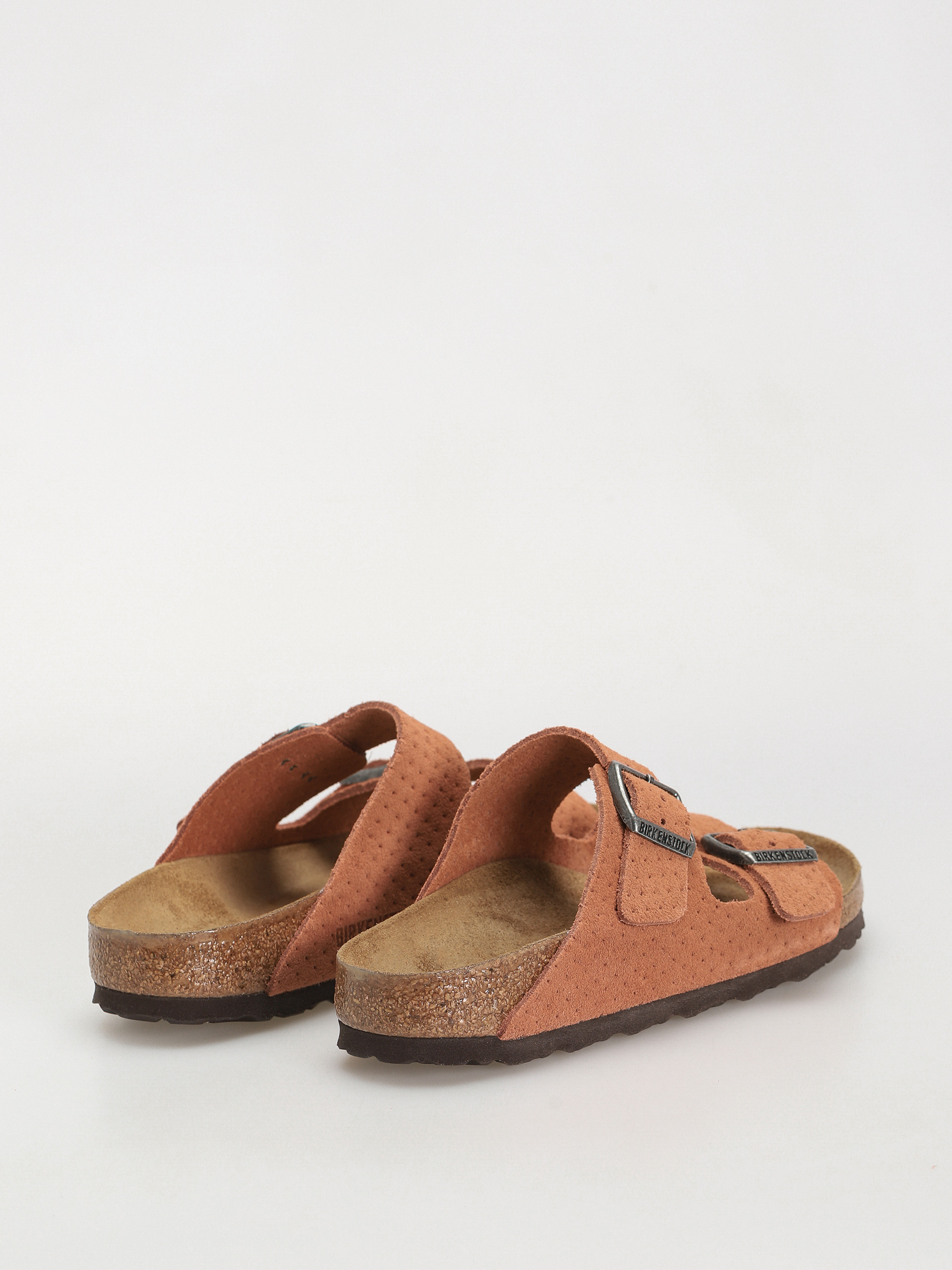 Klapki Birkenstock Arizona Suede Embossed Narrow Wmn (emboss dots burnt orange)