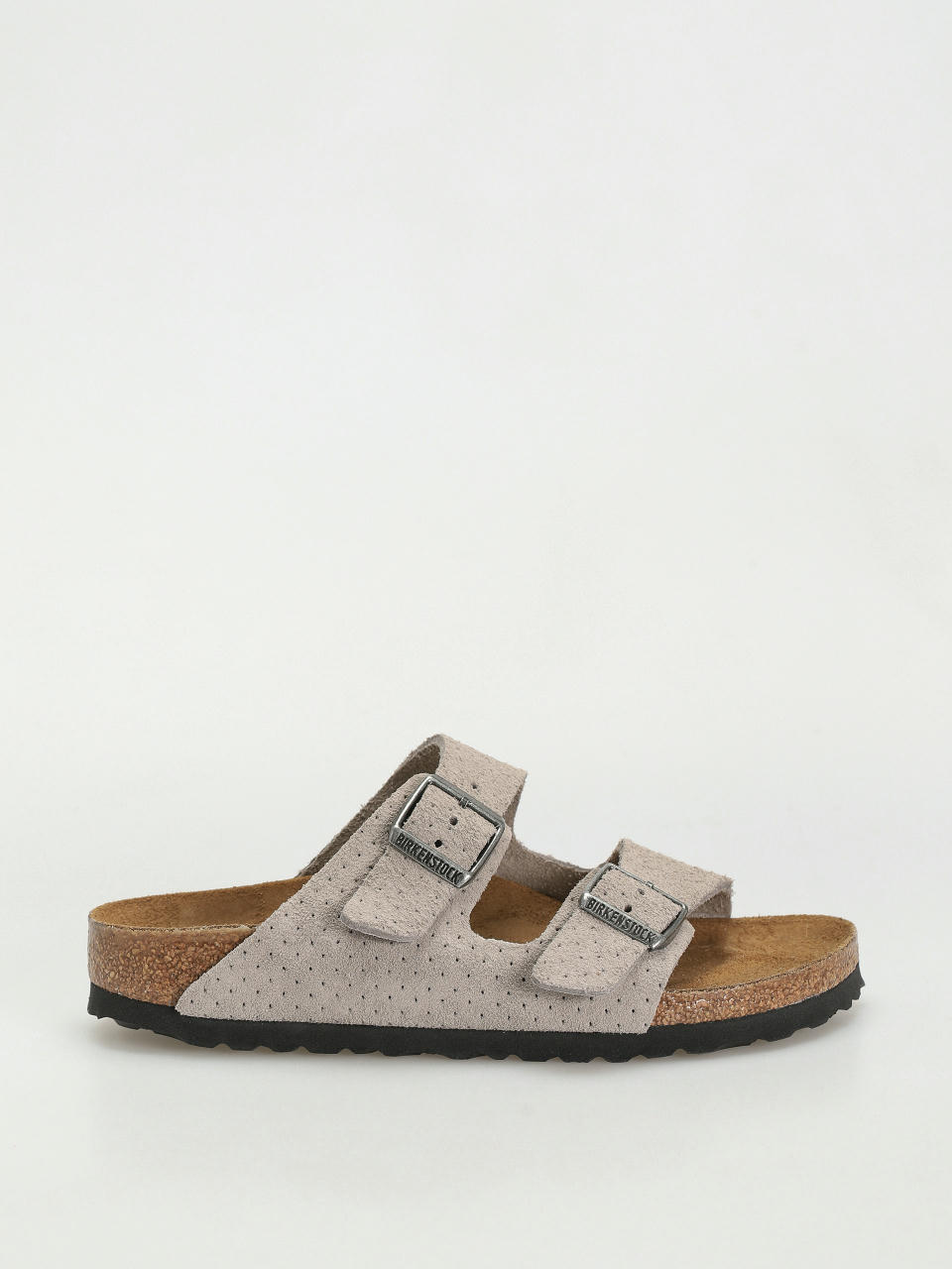 Klapki Birkenstock Arizona Suede Embossed Narrow Wmn (emboss dots stone coin)