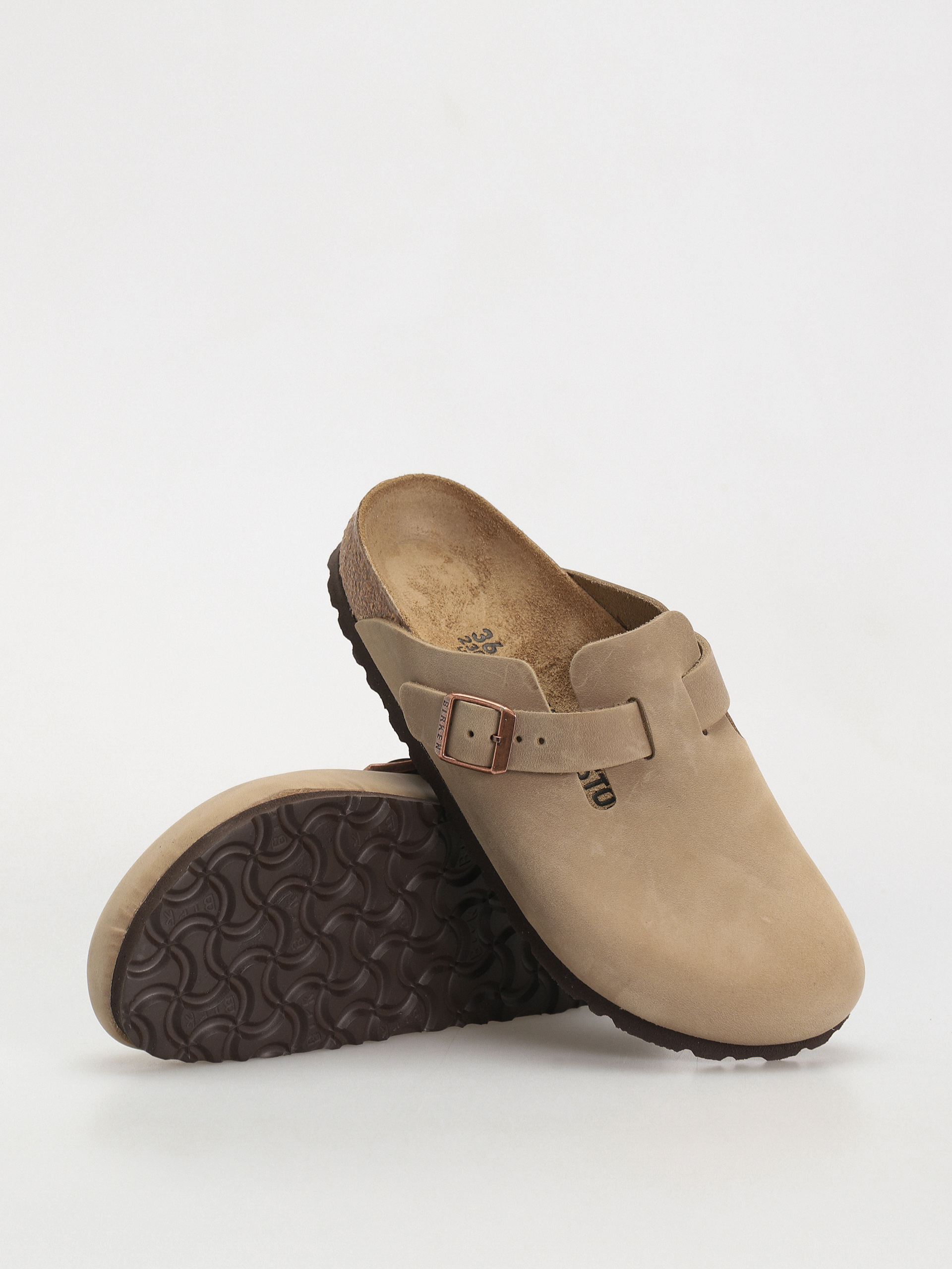 Klapki Birkenstock Boston Oiled Leather Narrow Wmn (tobacco brown)