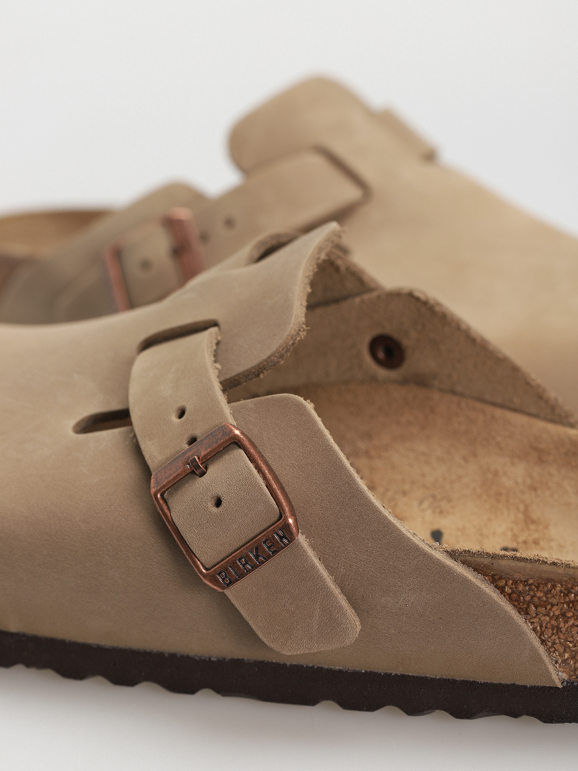 Klapki Birkenstock Boston Oiled Leather Narrow Wmn (tobacco brown)