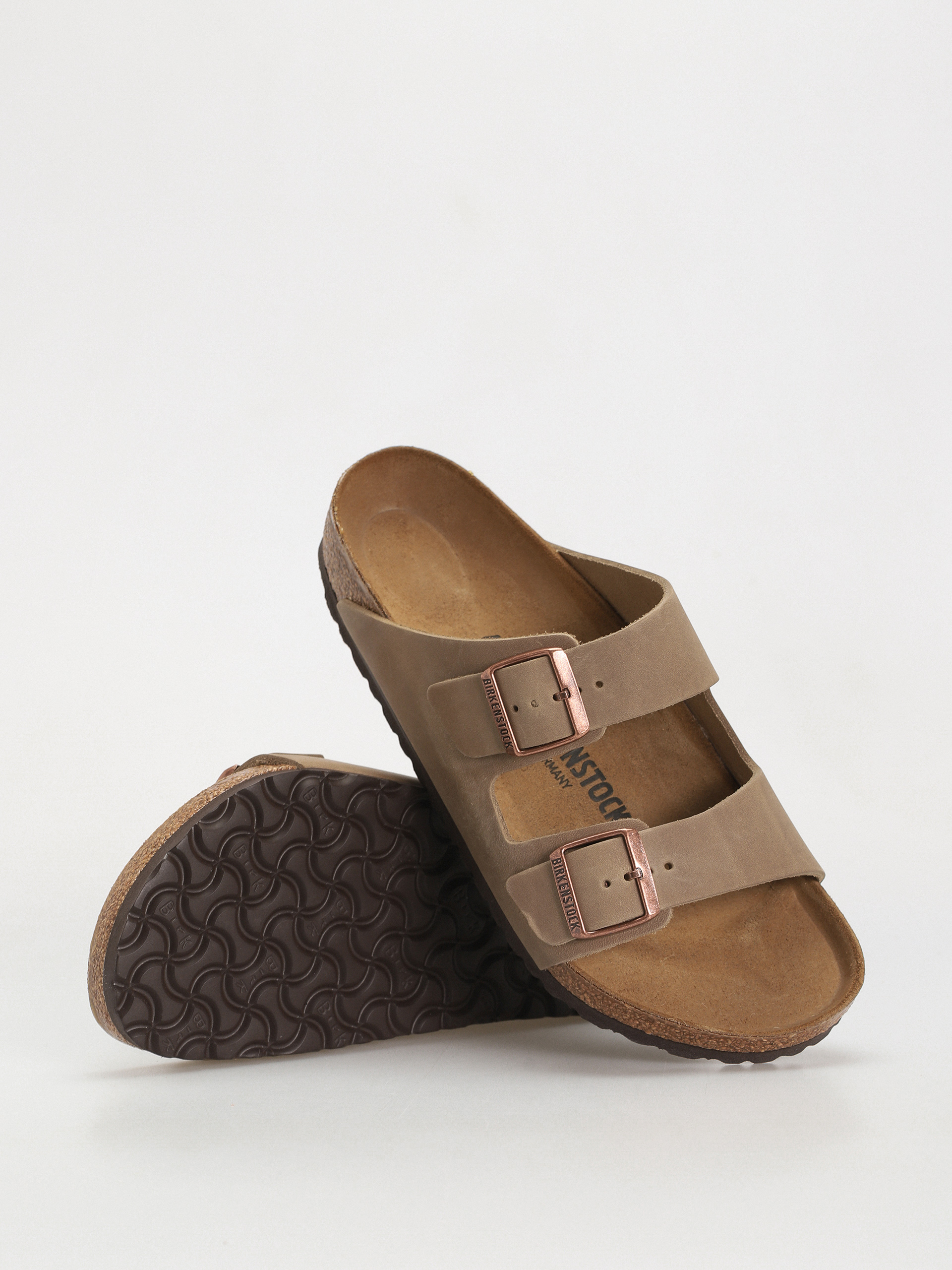 Klapki Birkenstock Arizona Oiled Leather Regular (tobacco brown)